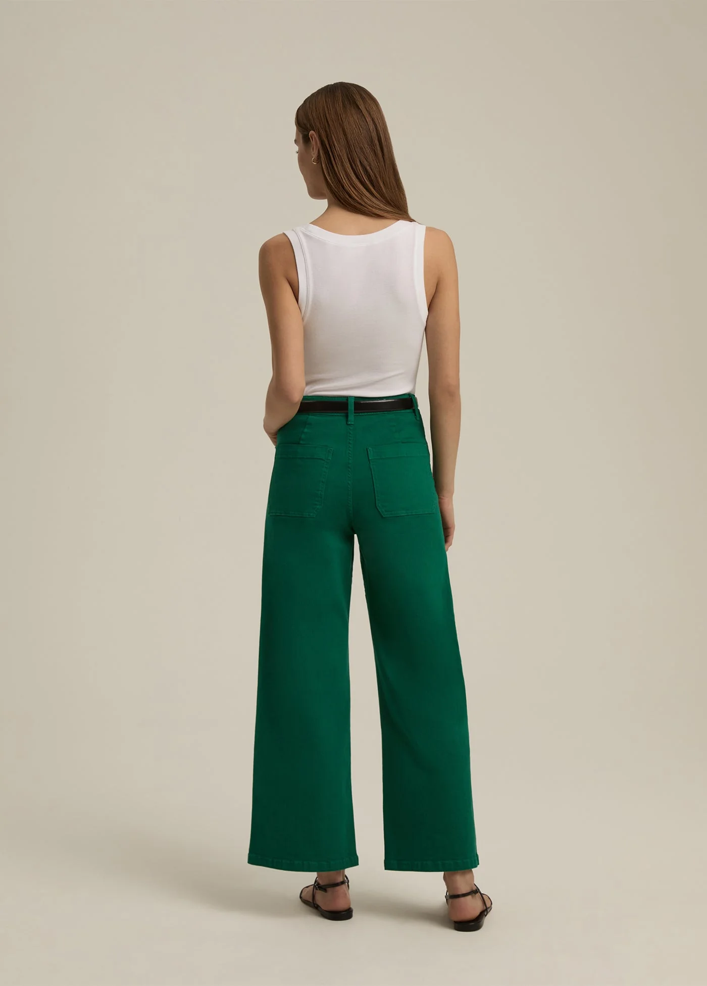 The Mischa Super High Rise Wide Leg Ankle | Emerald - Image 6