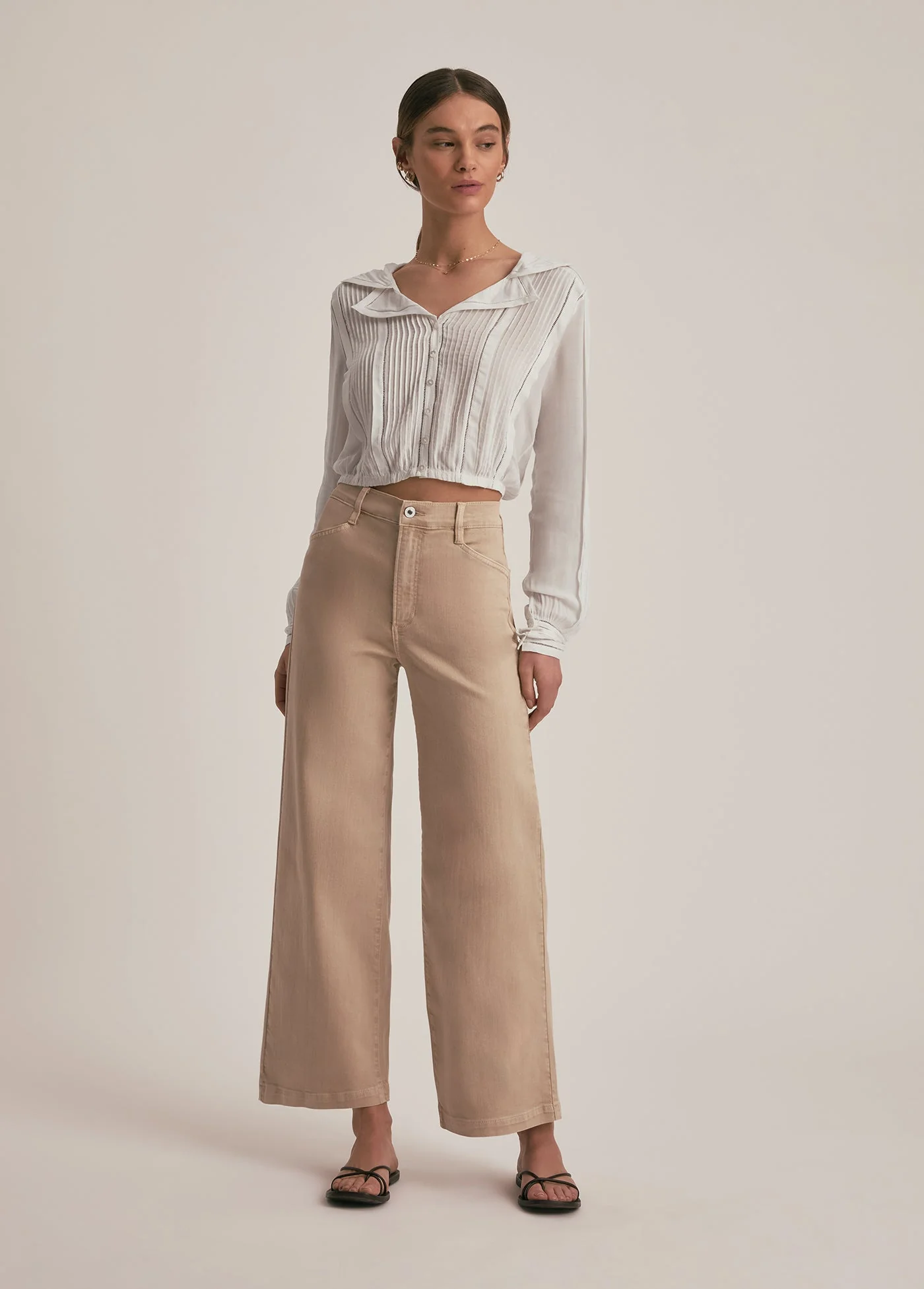 The Mischa Super High Rise Wide Leg Ankle | French Oak - Image 2