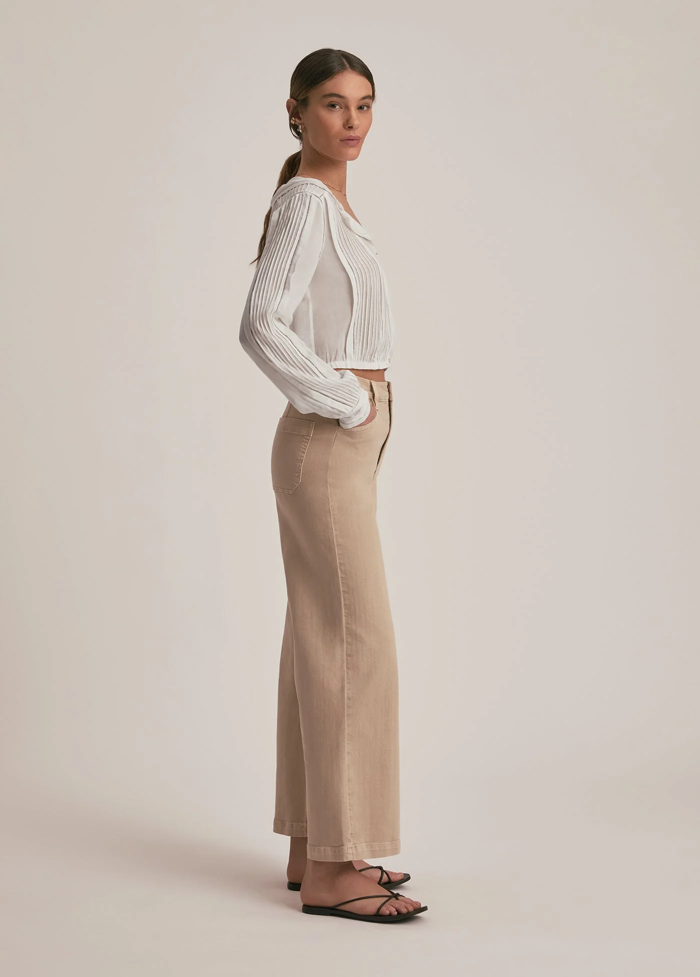 The Mischa Super High Rise Wide Leg Ankle | French Oak - Image 3