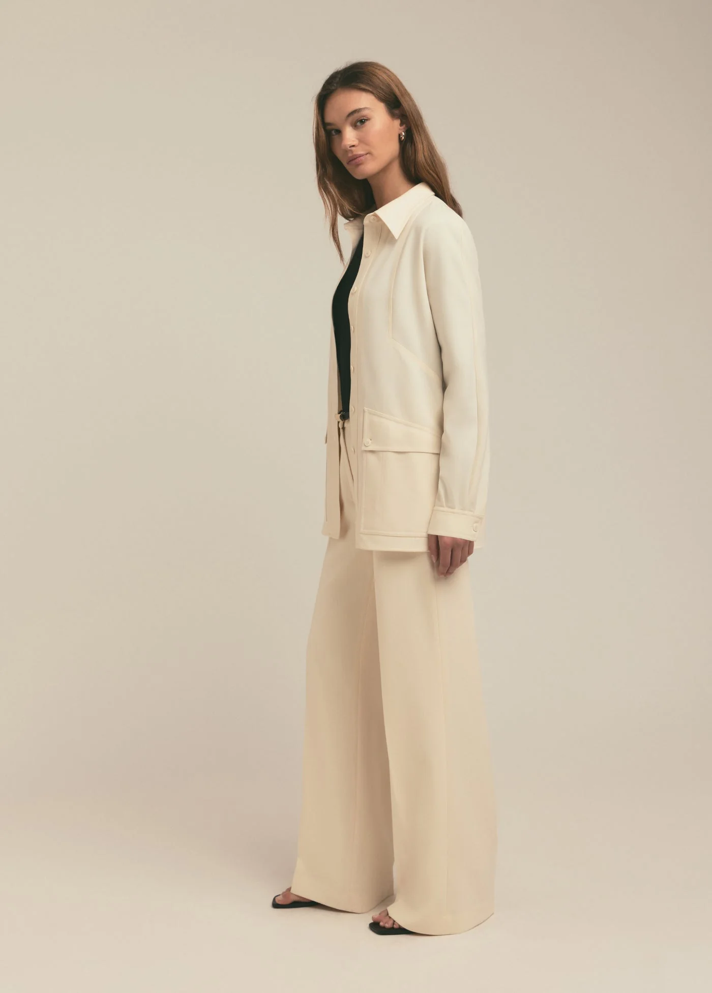 The Nora Shirt Jacket | Vanilla - Image 4