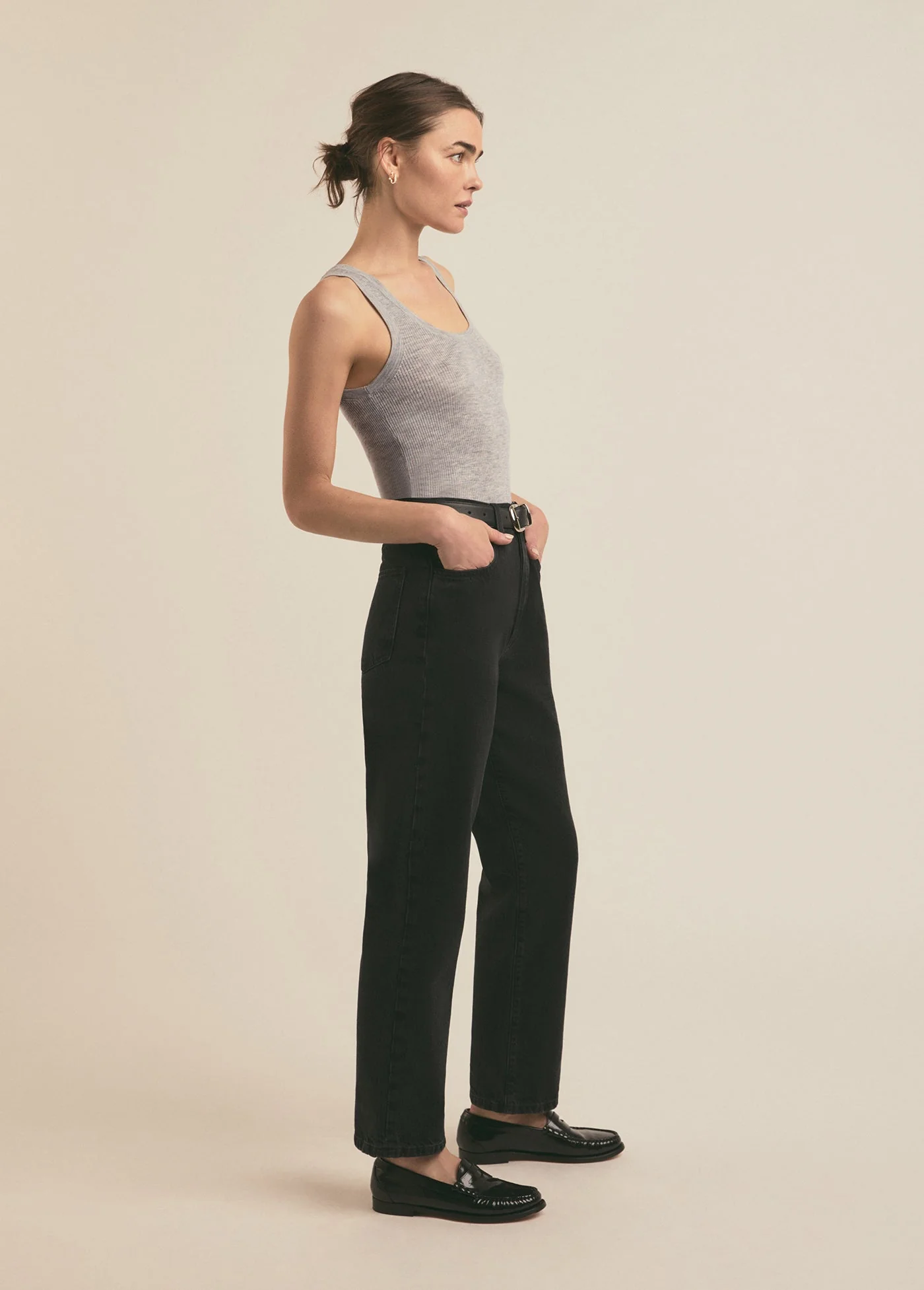 The Otto High Rise Boyfriend Ankle | Asphalt - Image 2