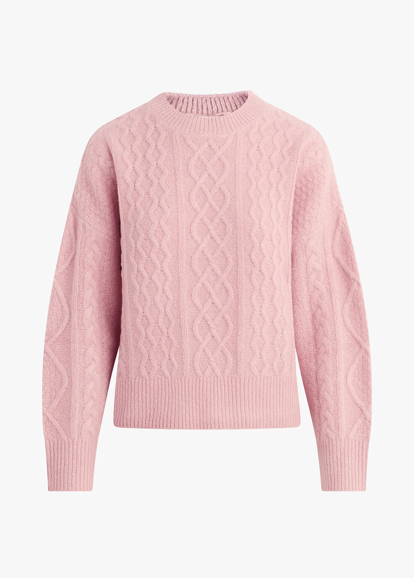 The Oversized Cable Sweater | Whimsical Rose - Image 7