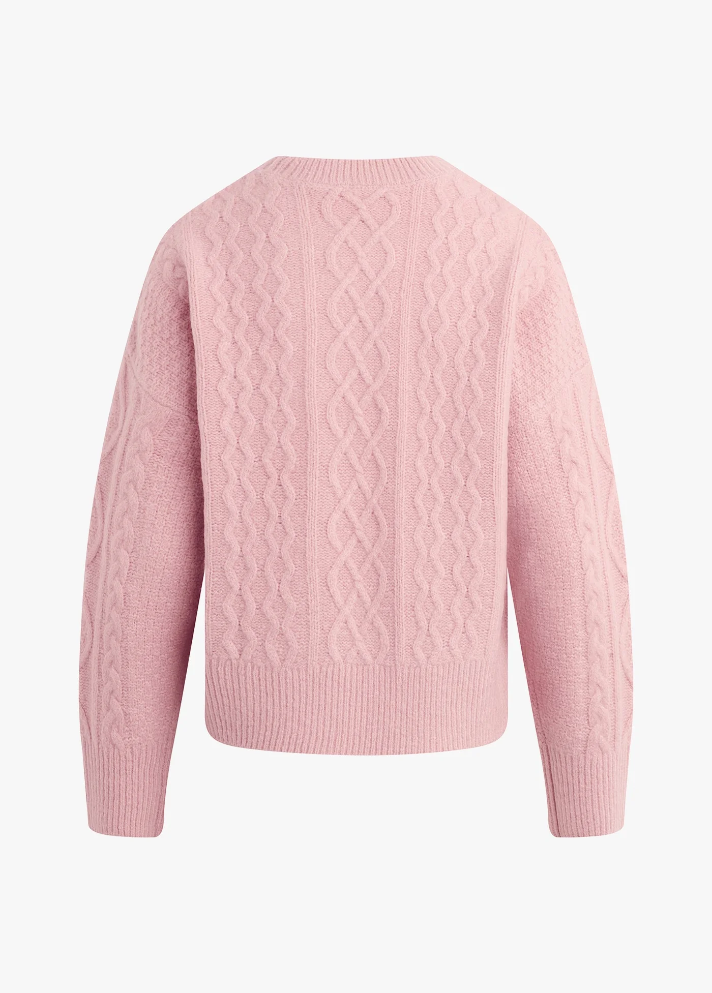 The Oversized Cable Sweater | Whimsical Rose - Image 8