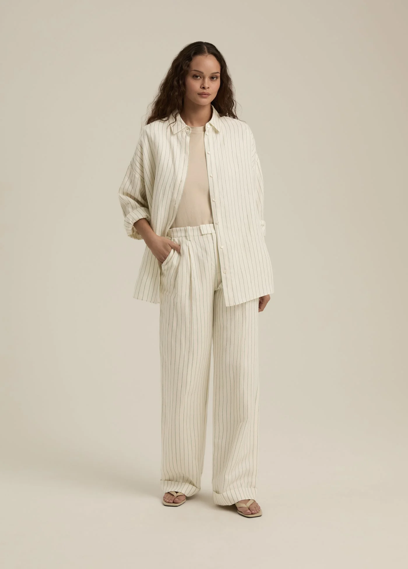 The Paige Pant | Emerald Stripe - Image 3