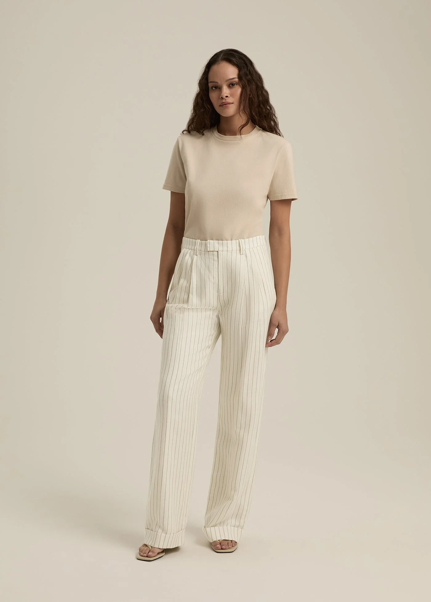 The Paige Pant | Emerald Stripe - Image 4