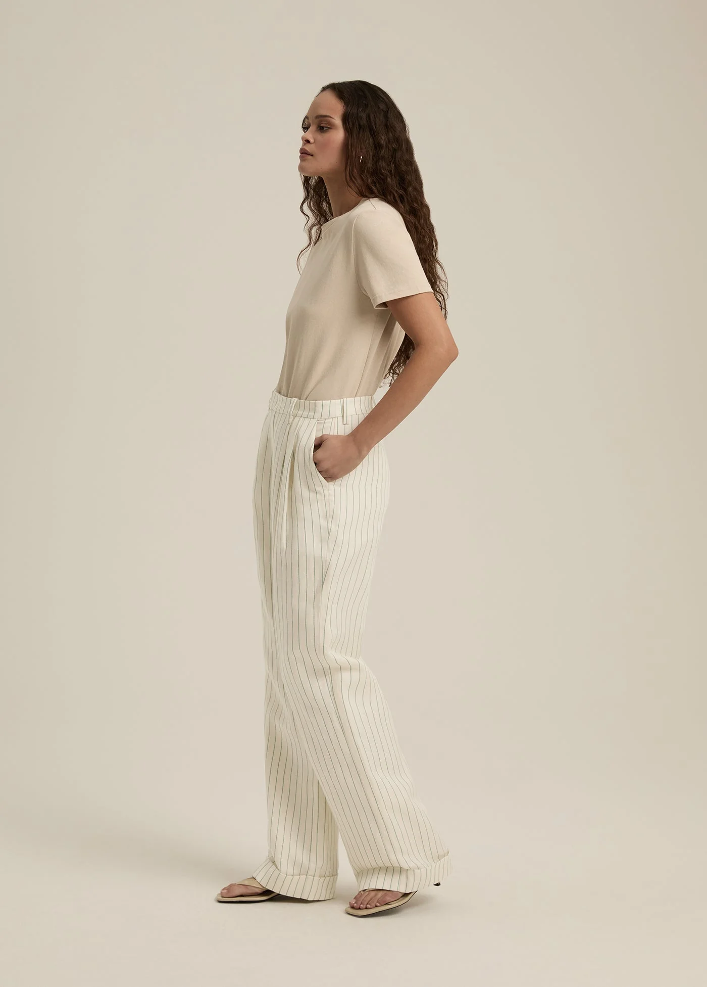 The Paige Pant | Emerald Stripe - Image 5