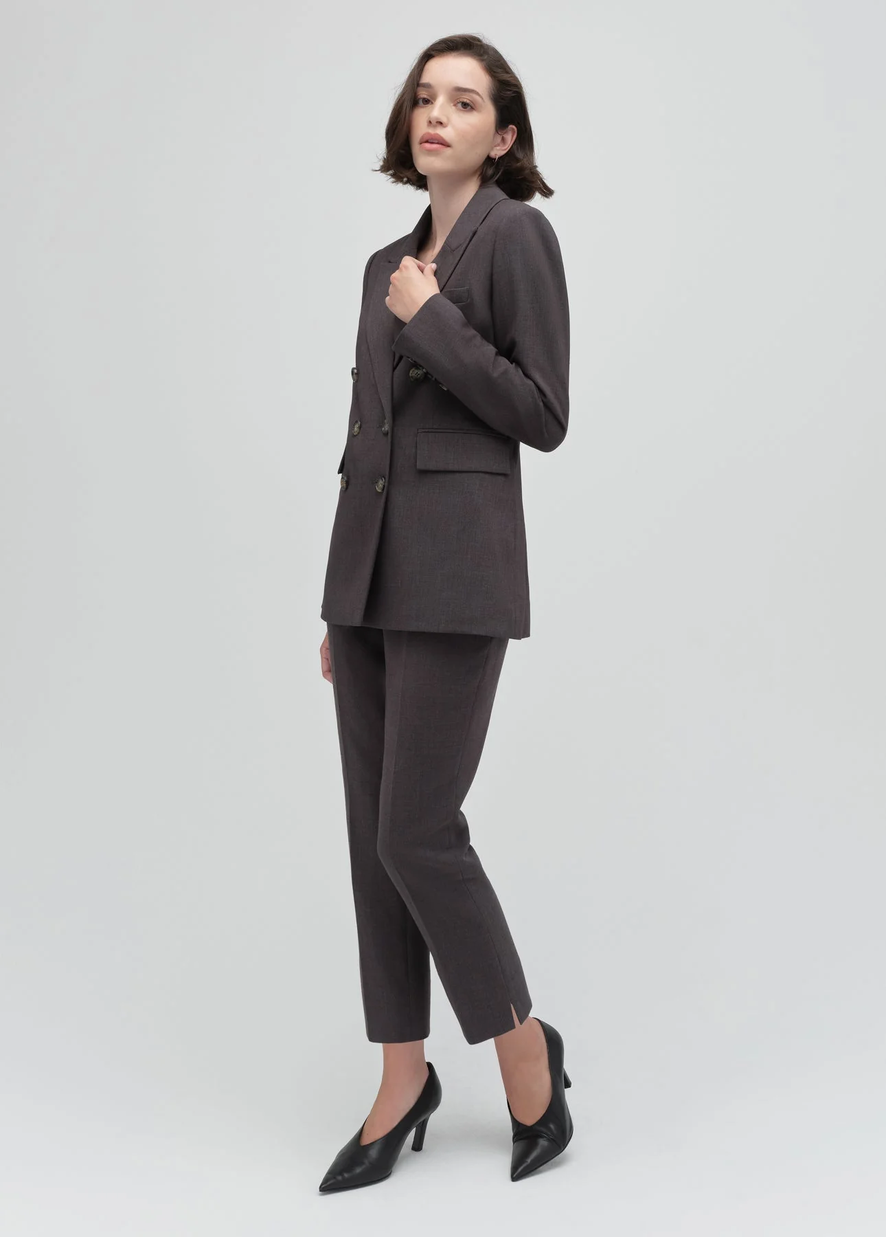 The Petite Favorite Cigarette Pant | Grey Suiting - Image 2