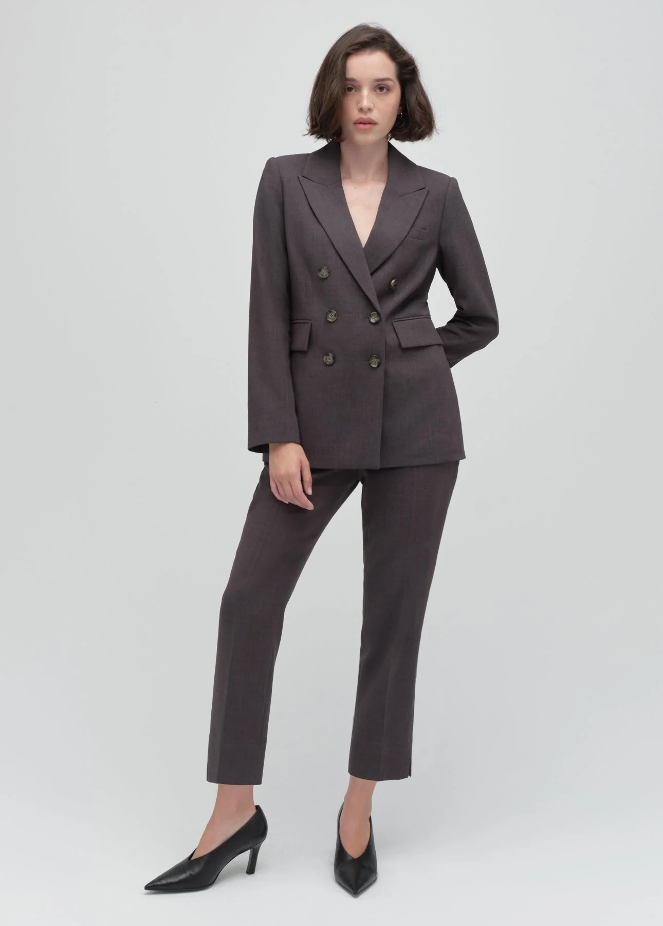 The Petite Favorite Cigarette Pant | Grey Suiting - Image 3