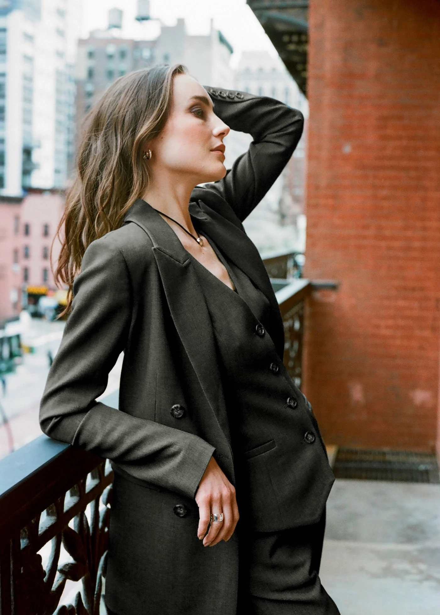 The Phoebe Blazer | Grey Suiting - Image 2