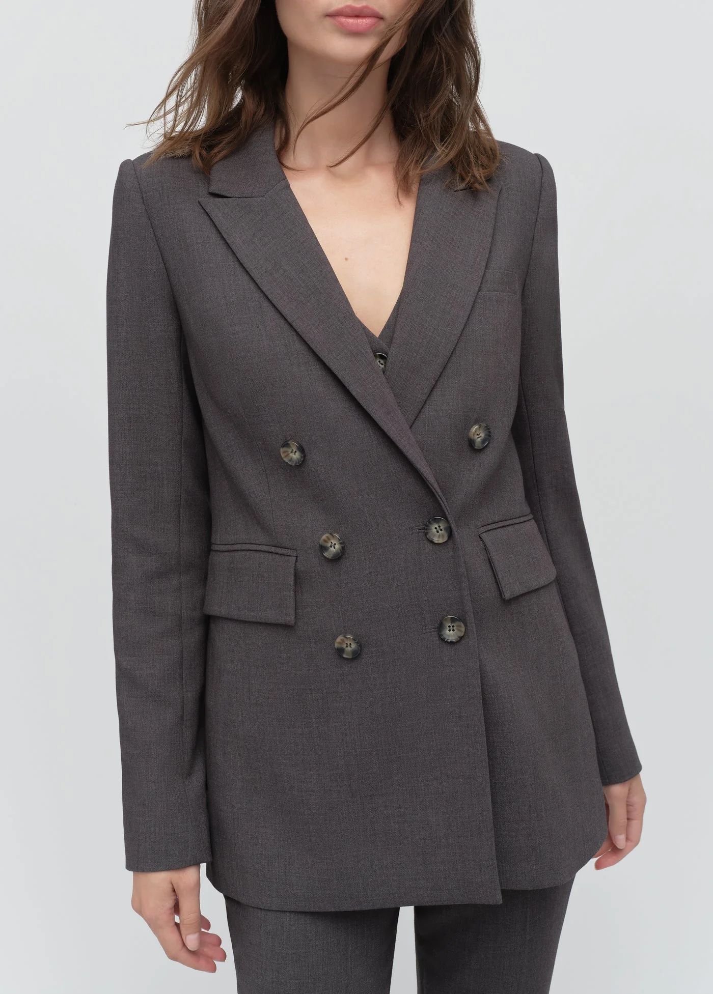 The Phoebe Blazer | Grey Suiting - Image 4