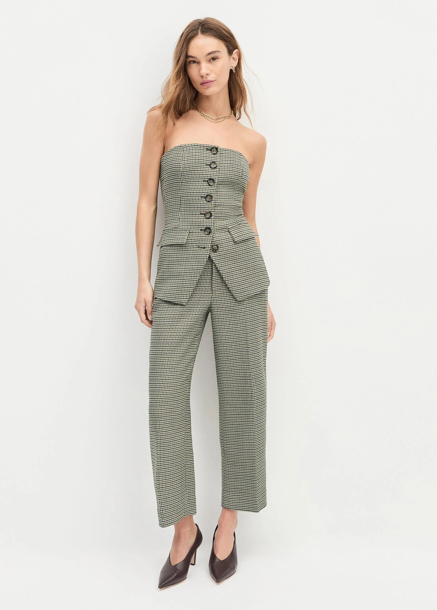 The Phoebe Bustier | Cheshire Houndstooth - Image 3