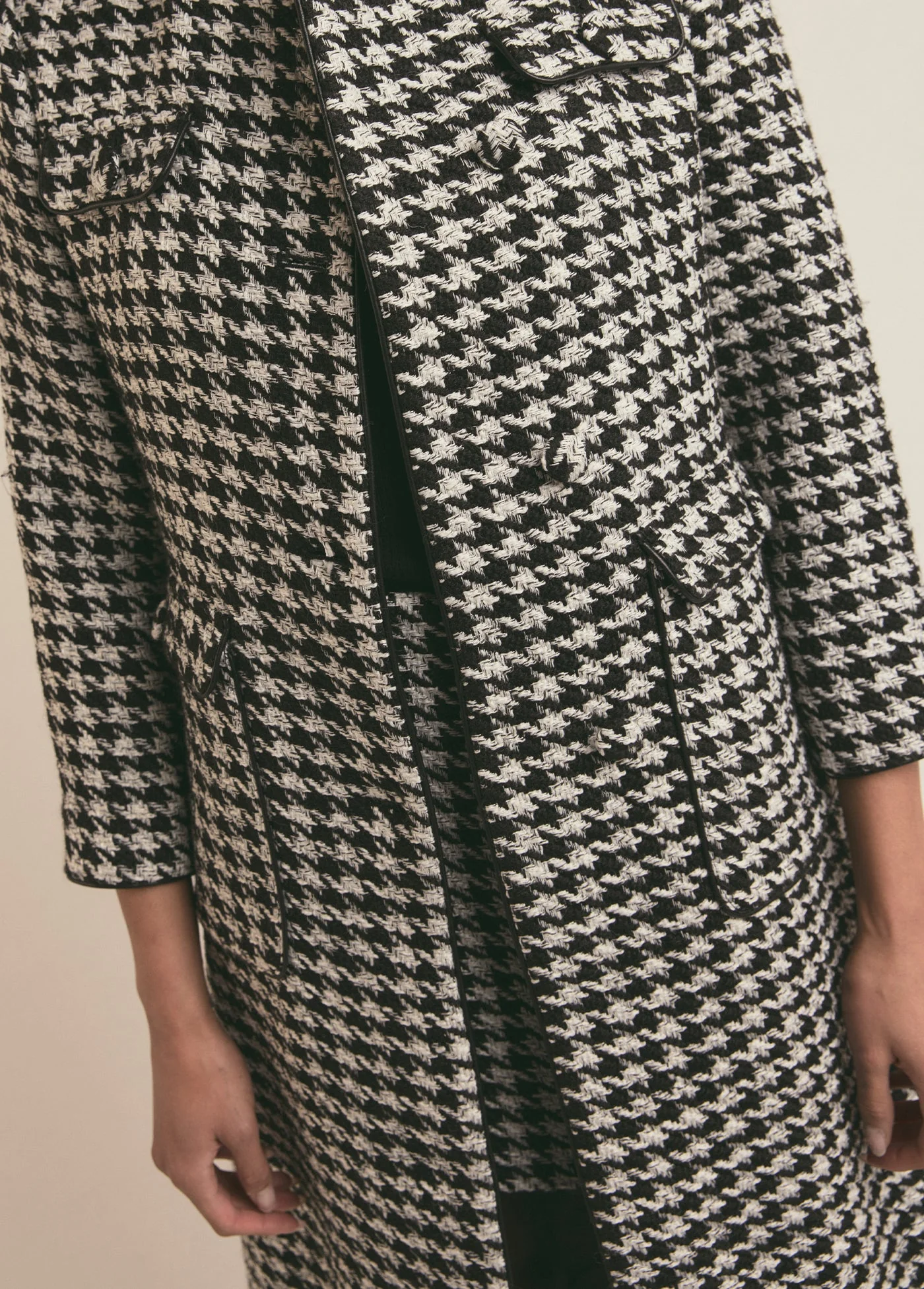 The Posh Coat | Black White Houndstooth - Image 4