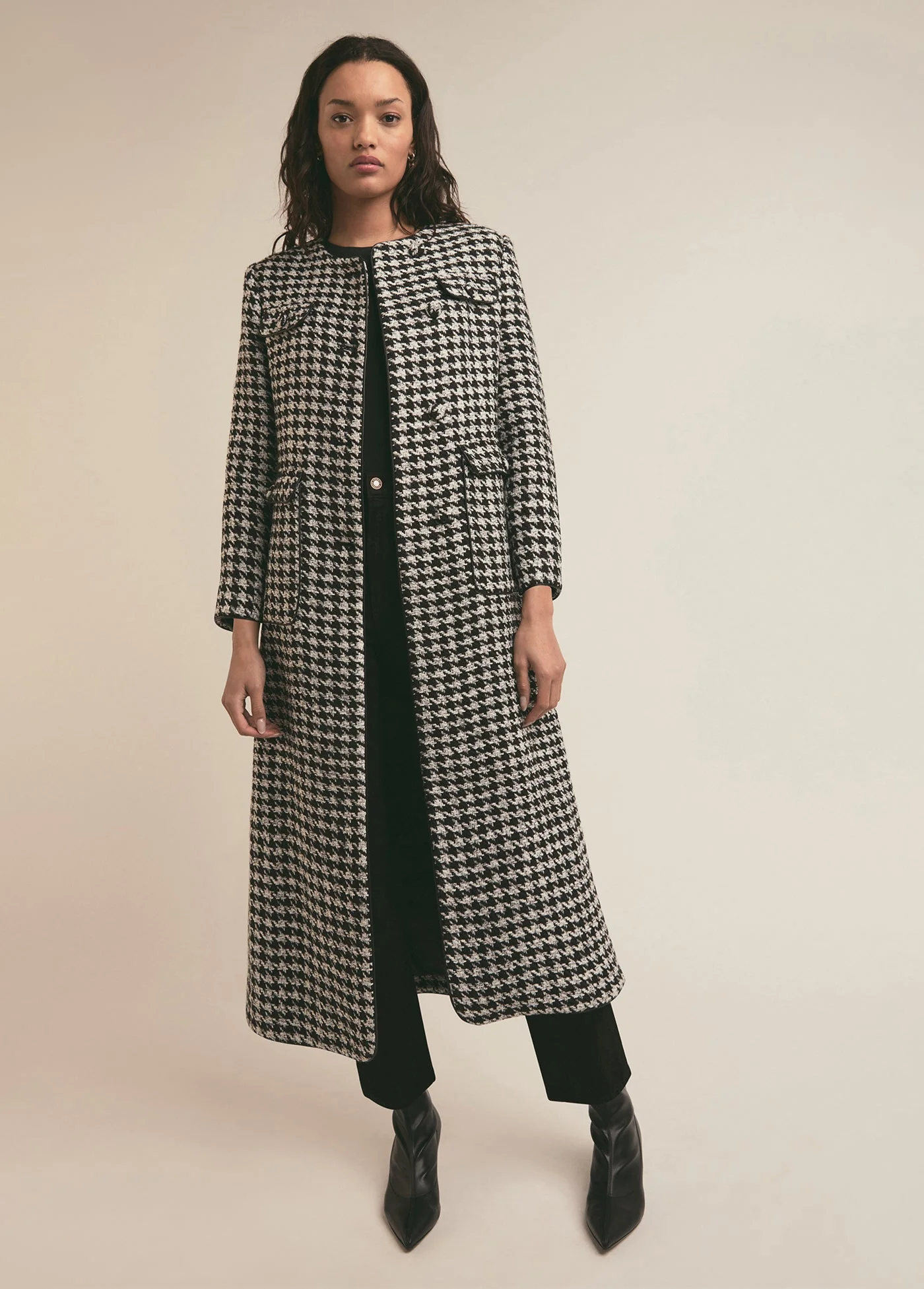The Posh Coat | Black White Houndstooth - Image 5