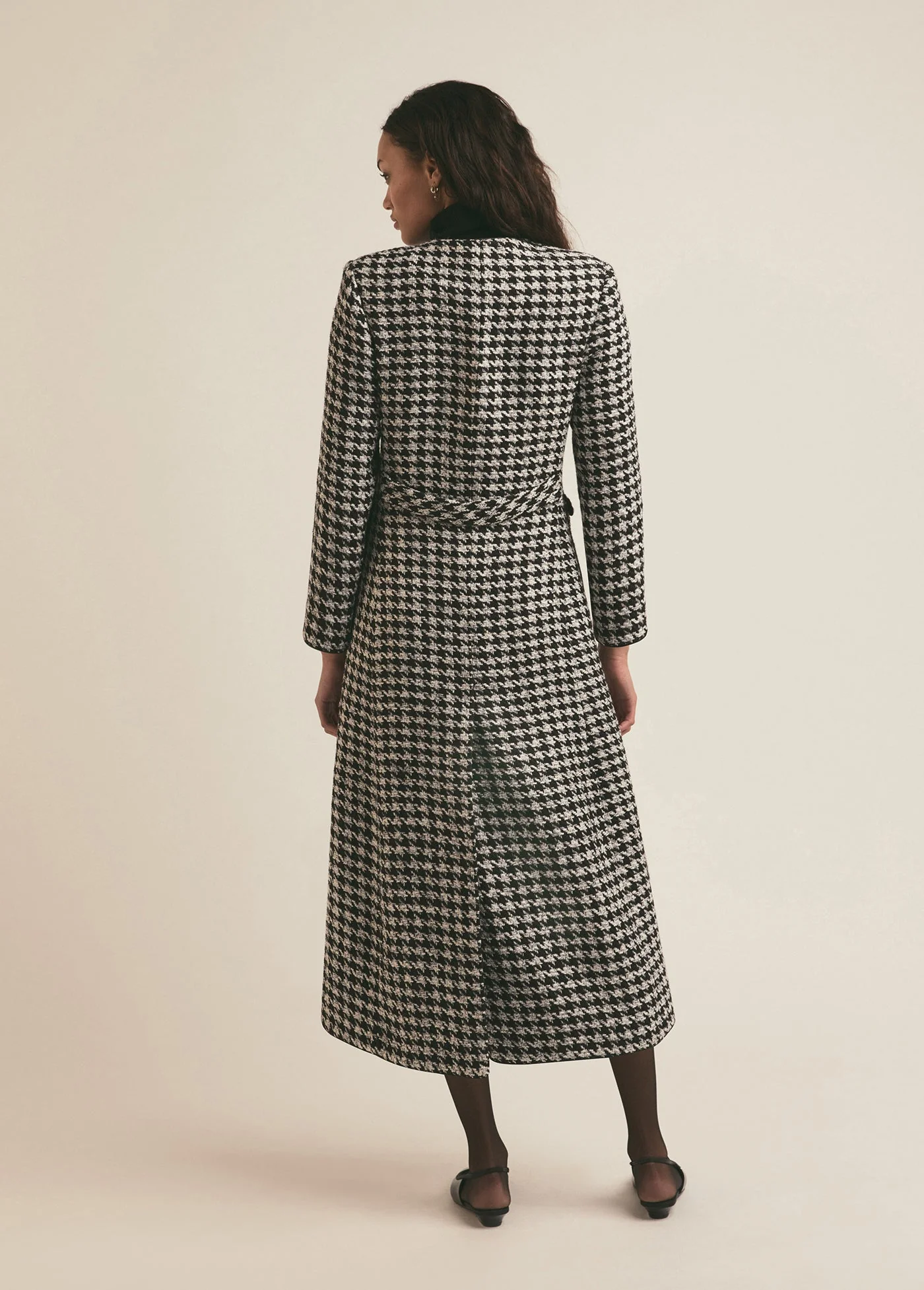 The Posh Coat | Black White Houndstooth - Image 7