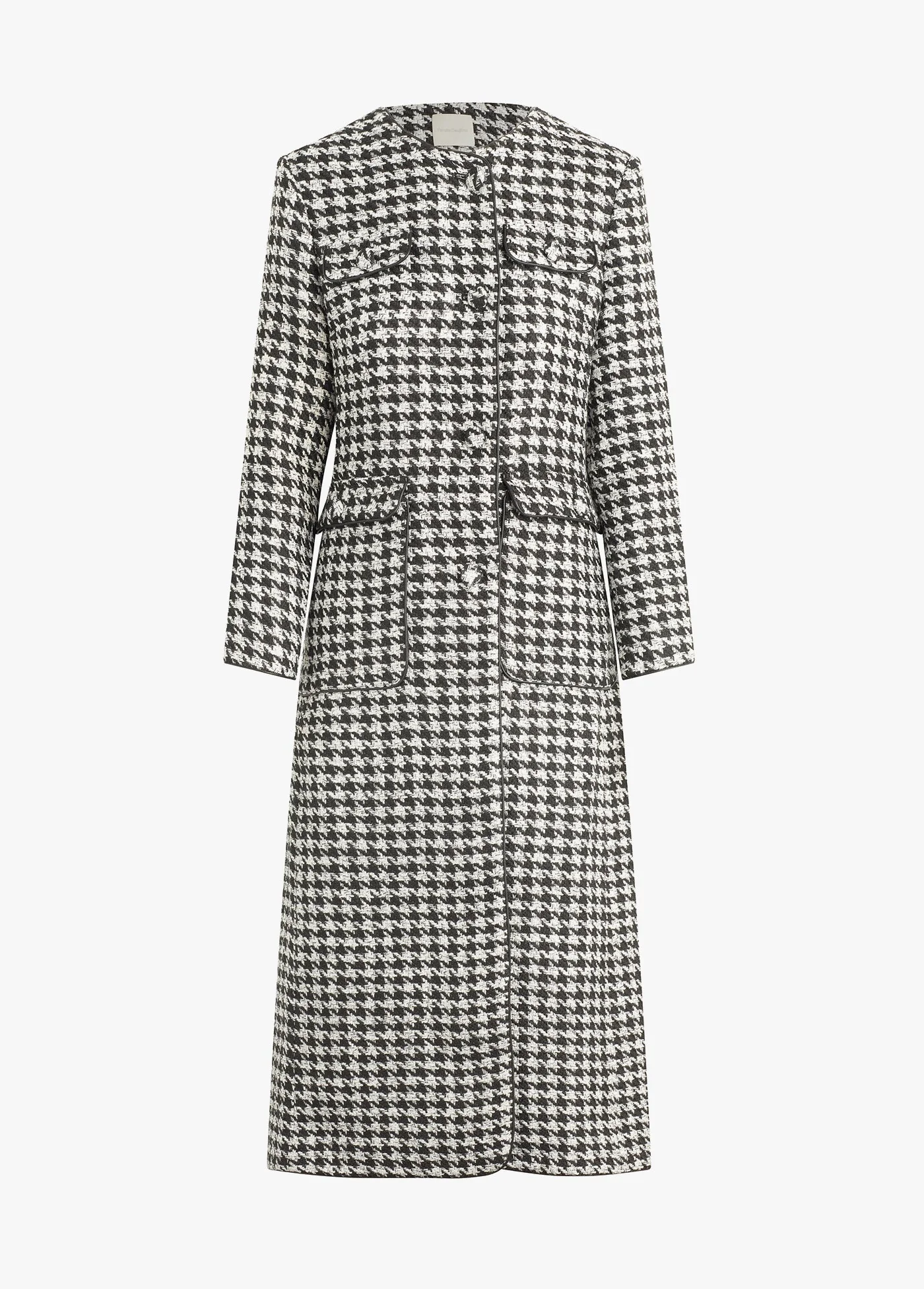 The Posh Coat | Black White Houndstooth - Image 8