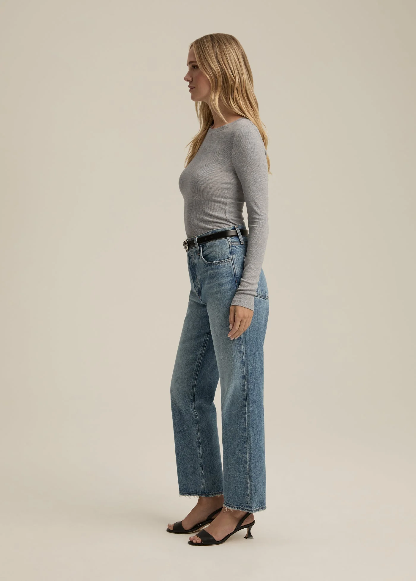 The Ribbed Long Sleeve | Heather Grey - Image 4