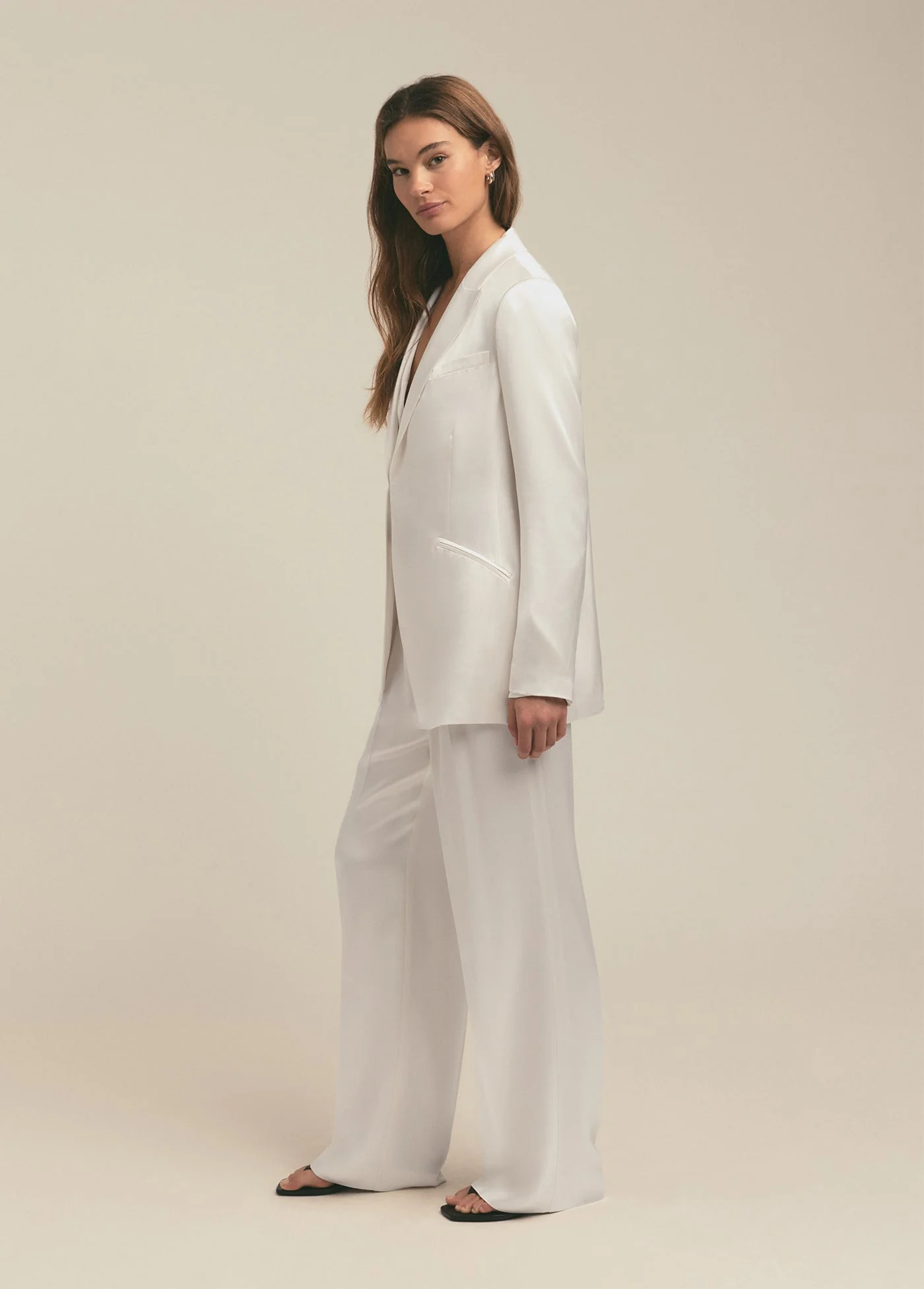 The Satin Blazer | Ivory - Image 5