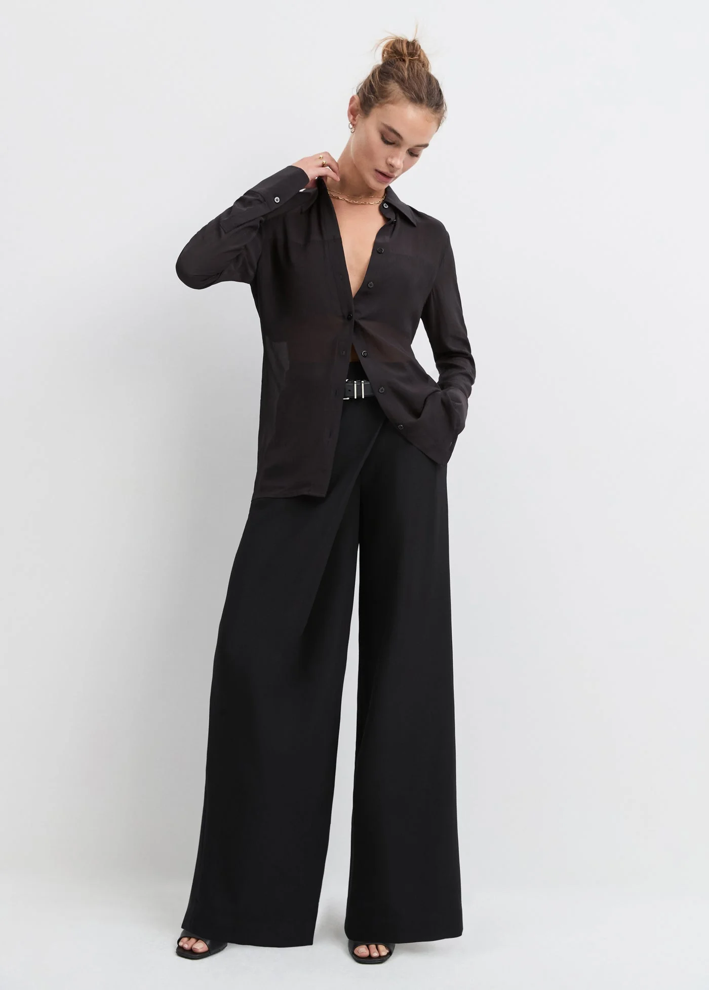 The Sheer Sophistication Top | Black - Image 2