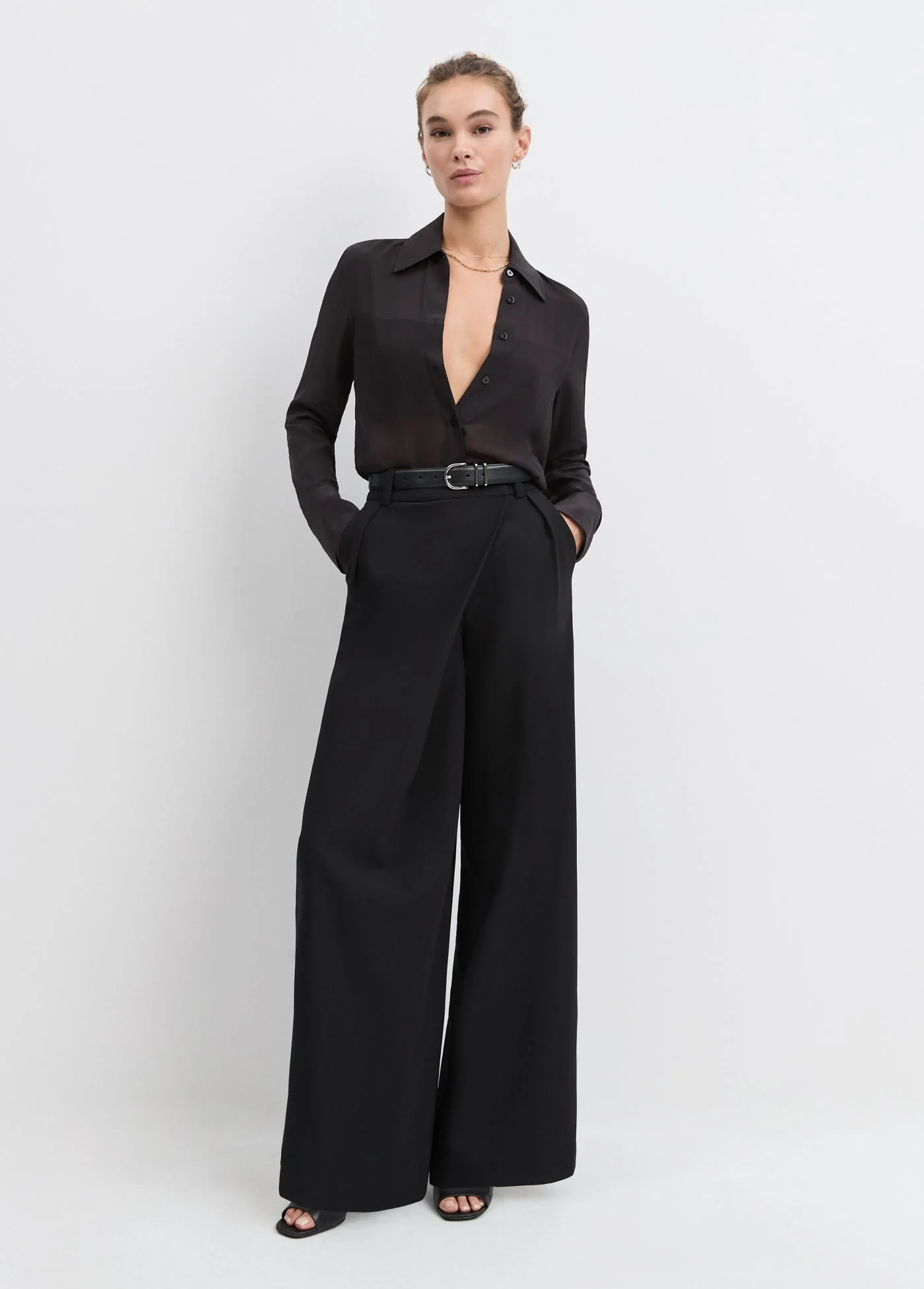 The Sheer Sophistication Top | Black - Image 3