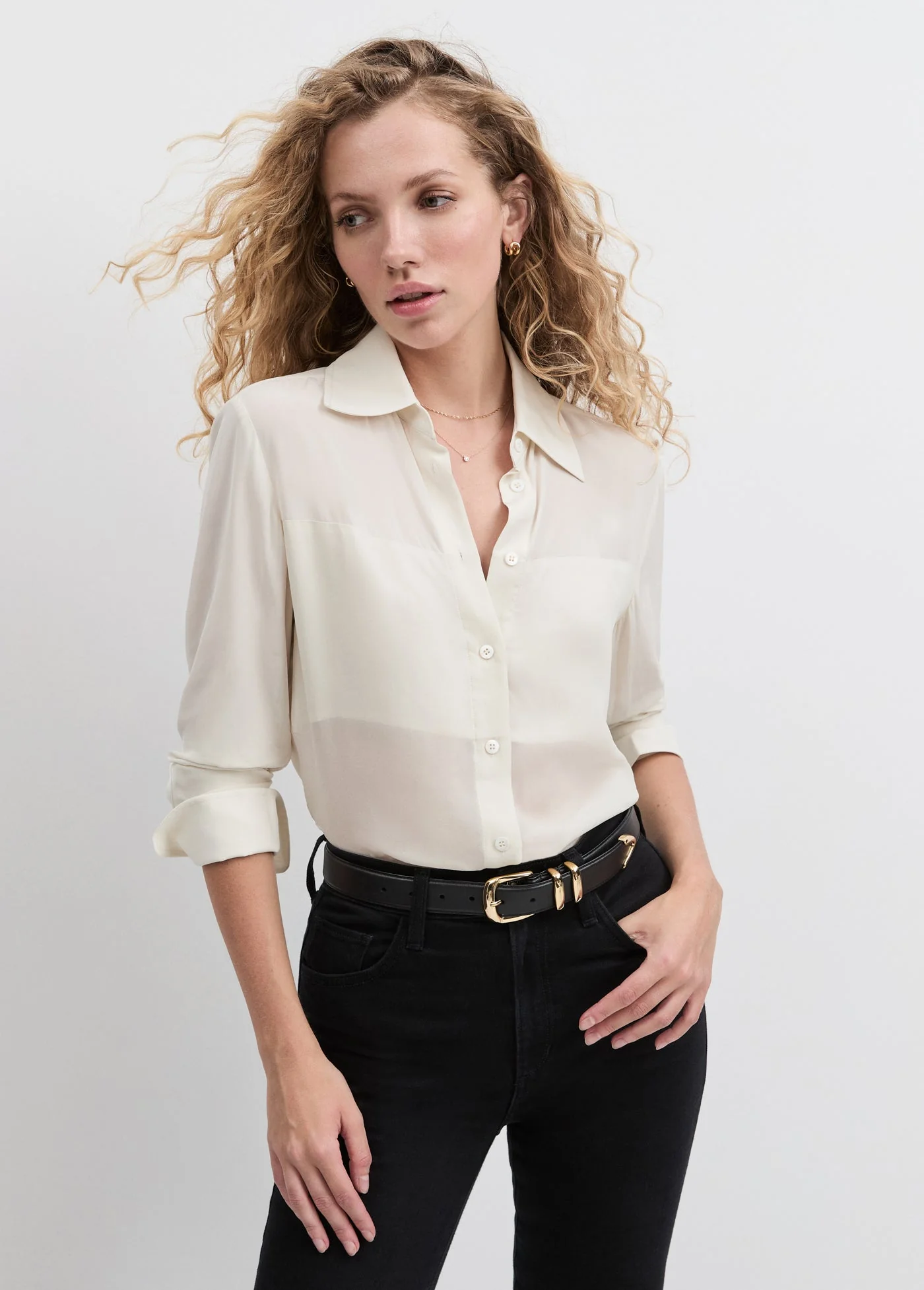 The Sheer Sophistication Top | Ivory - Image 3