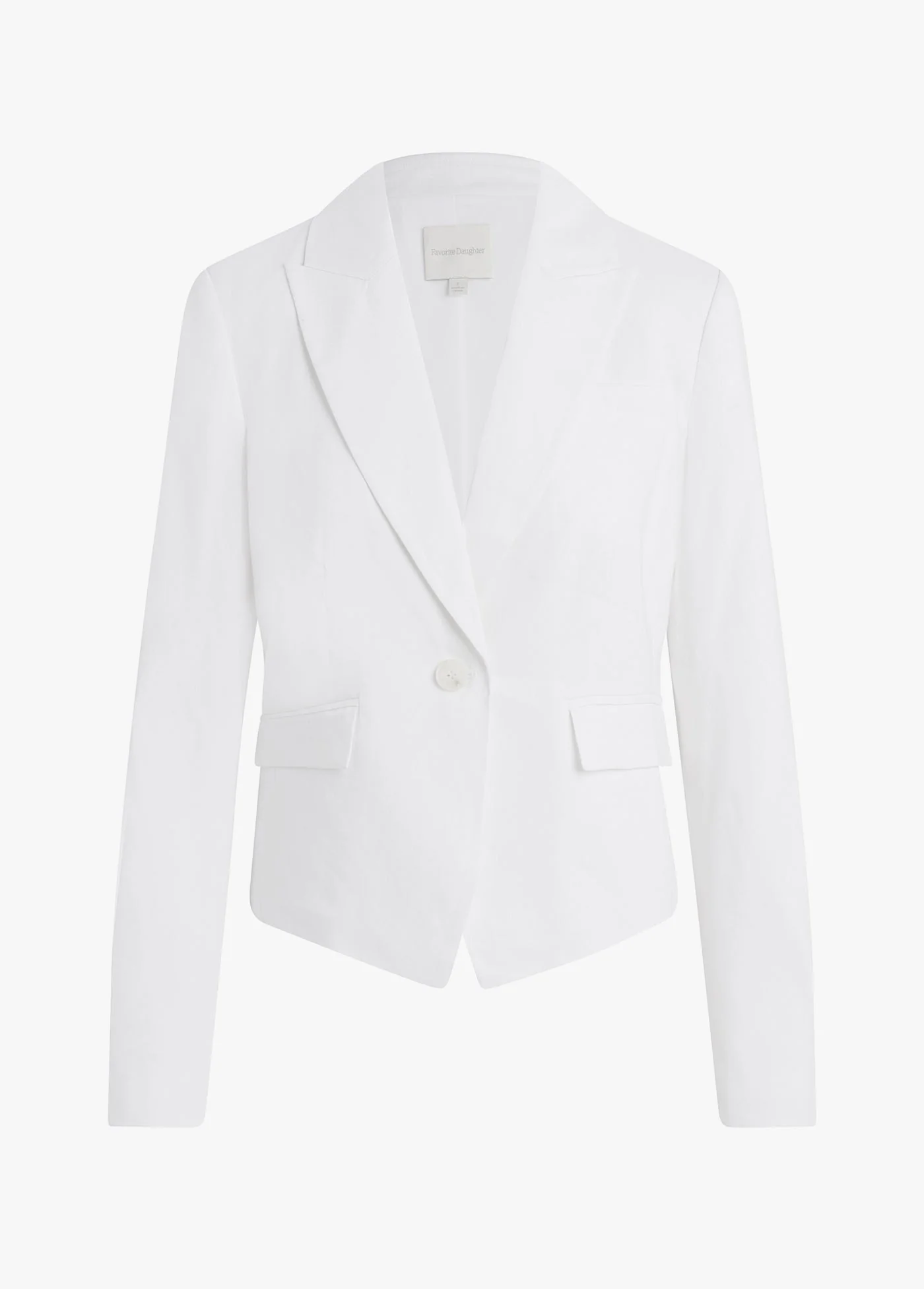 The Short Favorite Linen Blazer | Bright White - Image 6