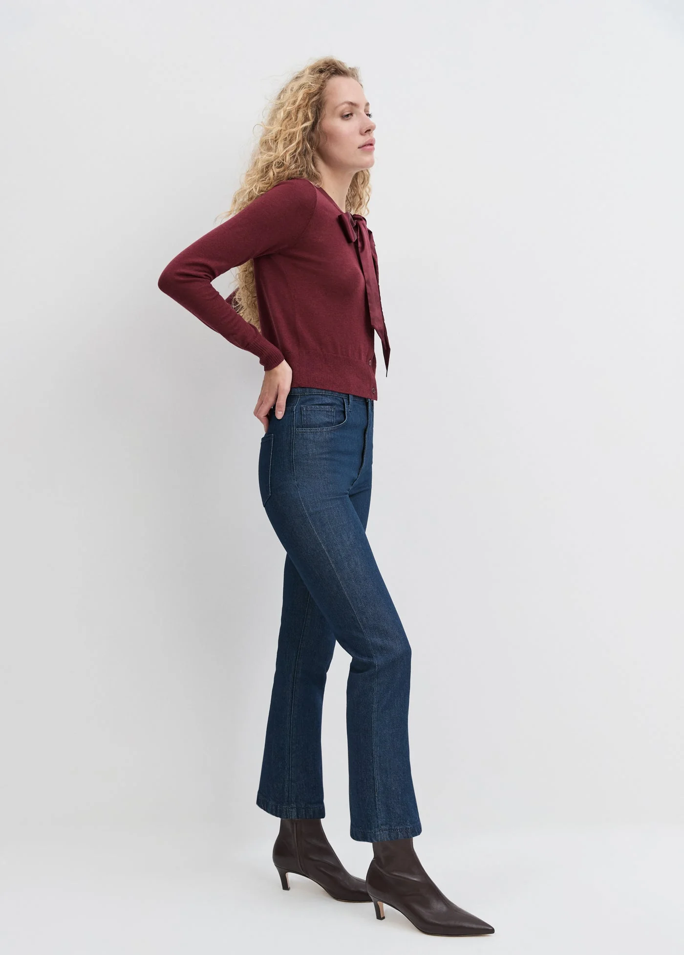 The Take A Bow Cardigan | Vino - Image 3