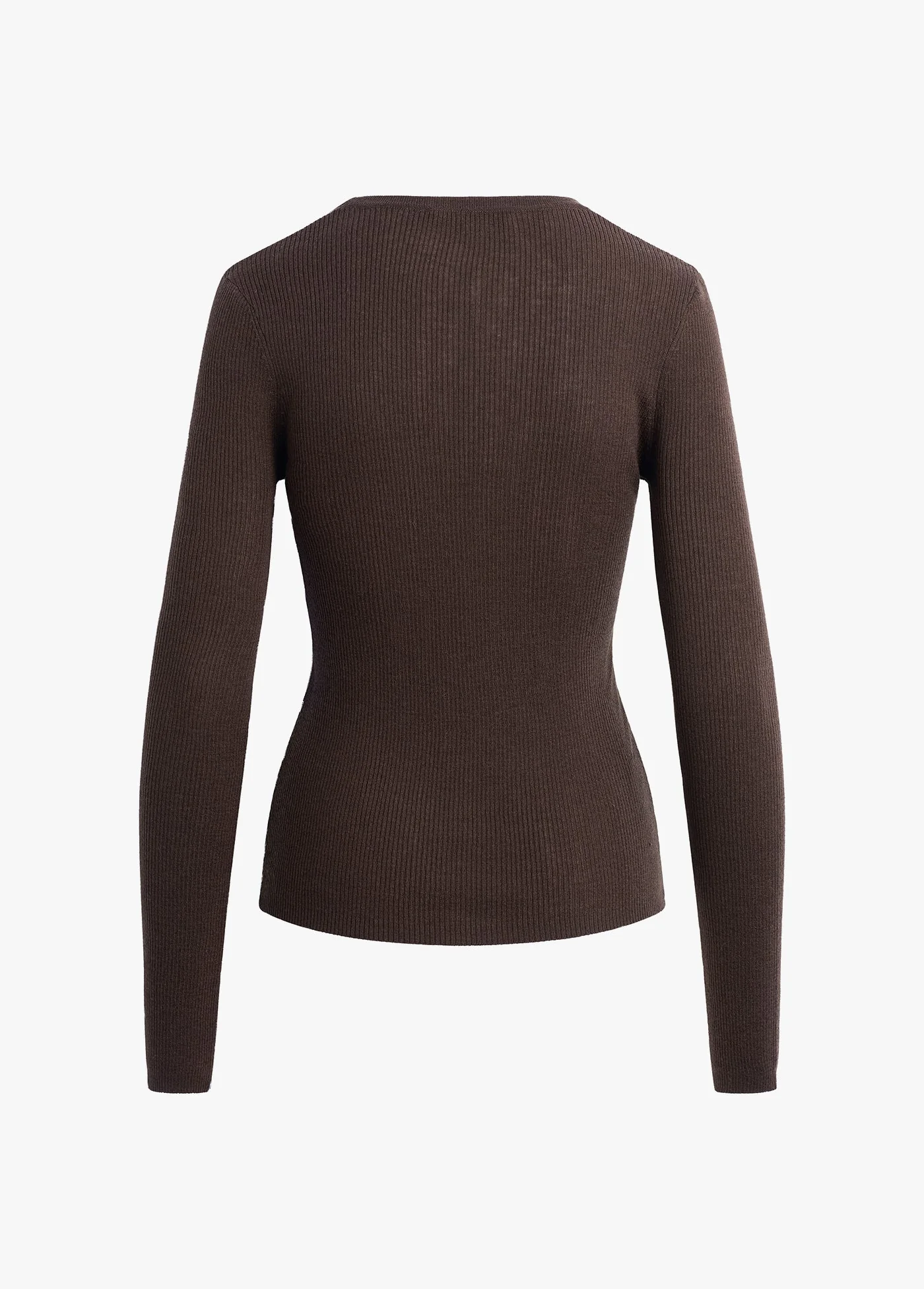 The Take It Easy Long Sleeve Top | Coffee - Image 9
