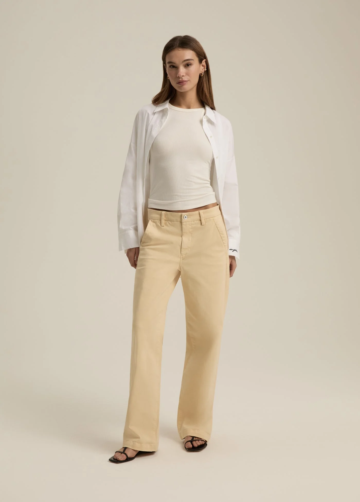 The Taylor Low Rise Trouser | Moonbeam