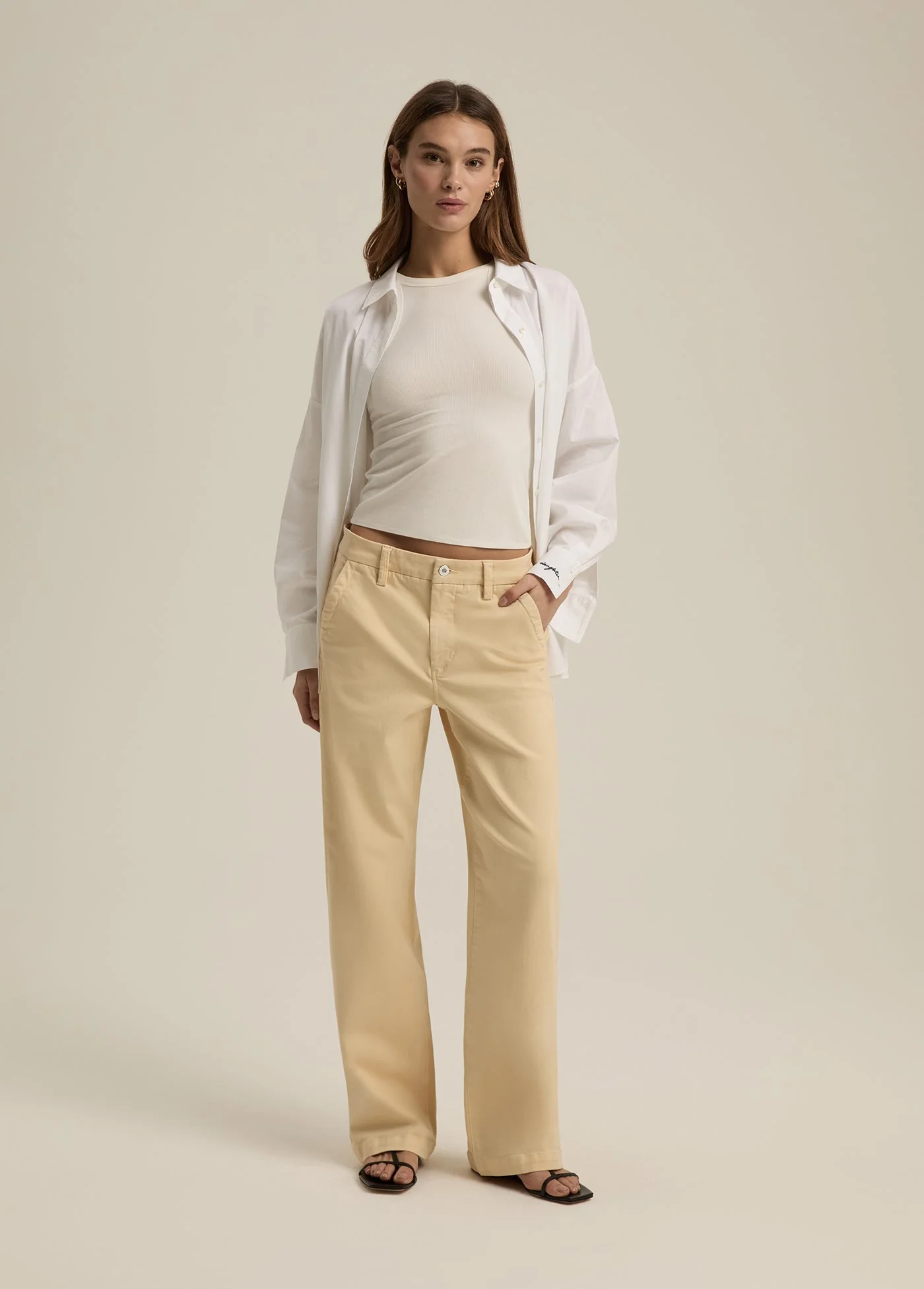 The Taylor Low Rise Trouser | Moonbeam - Image 2