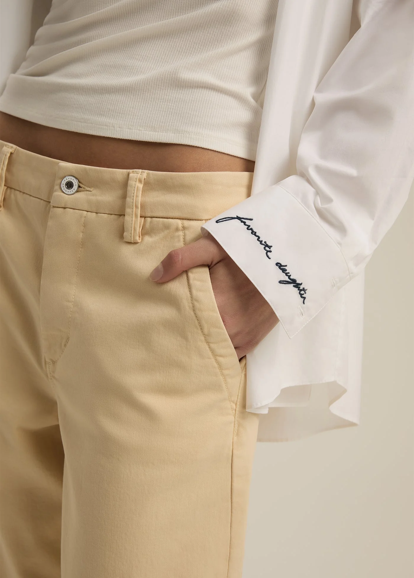 The Taylor Low Rise Trouser | Moonbeam - Image 3