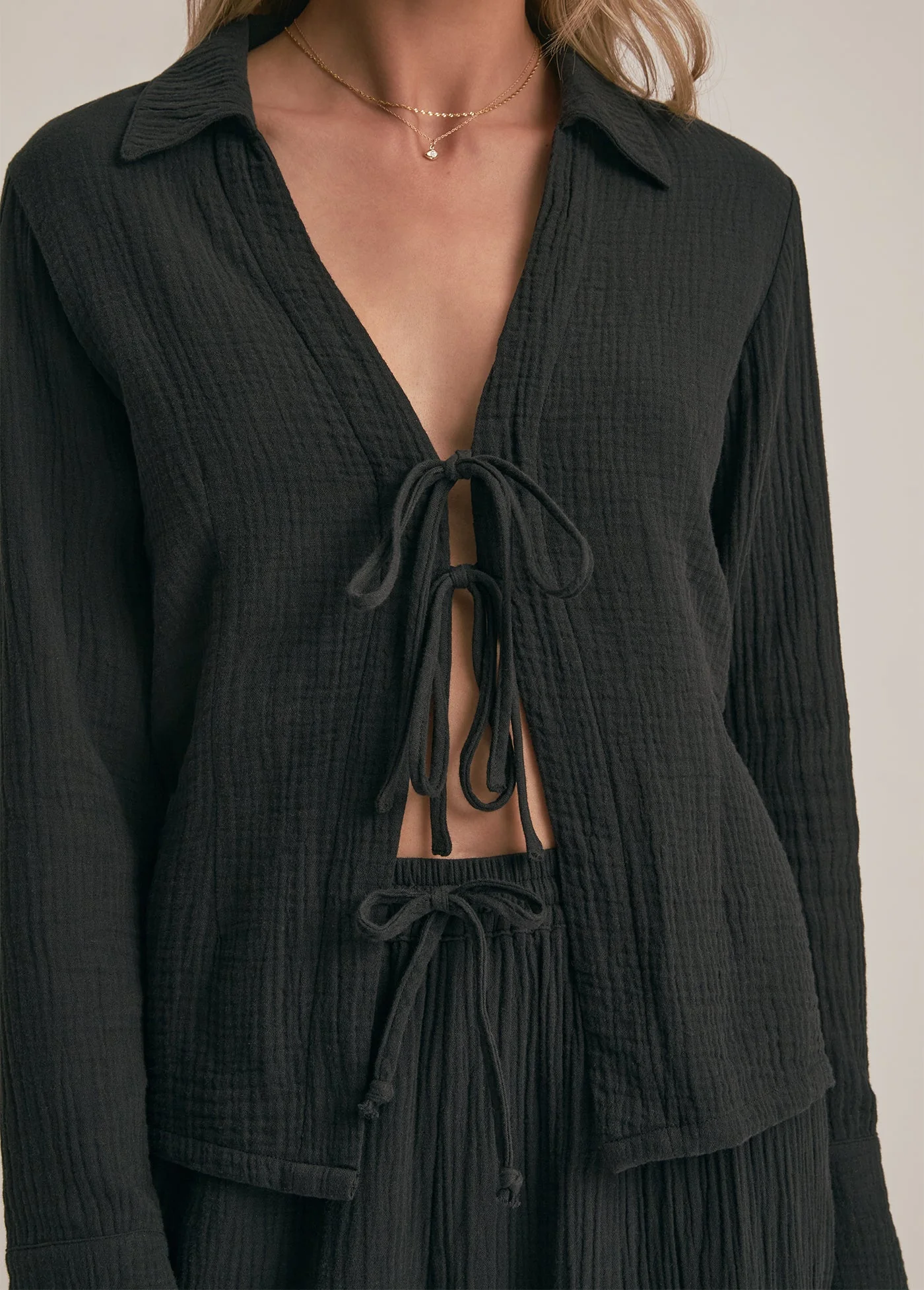 The Tied And True Top | Black - Image 2