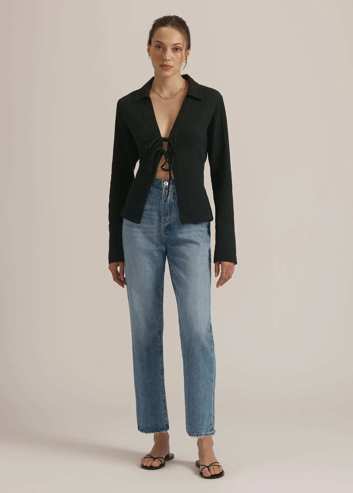 The Tied And True Top | Black - Image 3