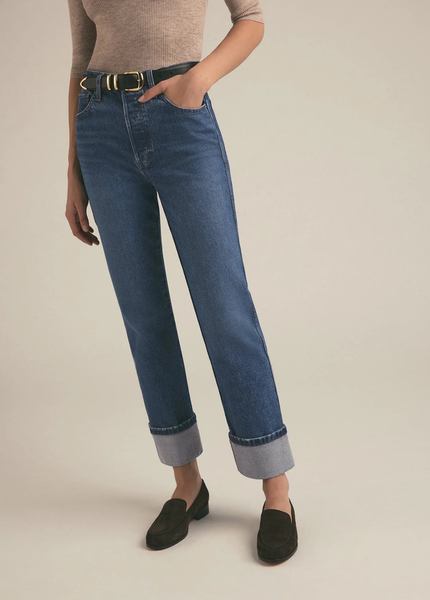 The Valentina Cuffed Super High Rise Straight | Essex - Image 2