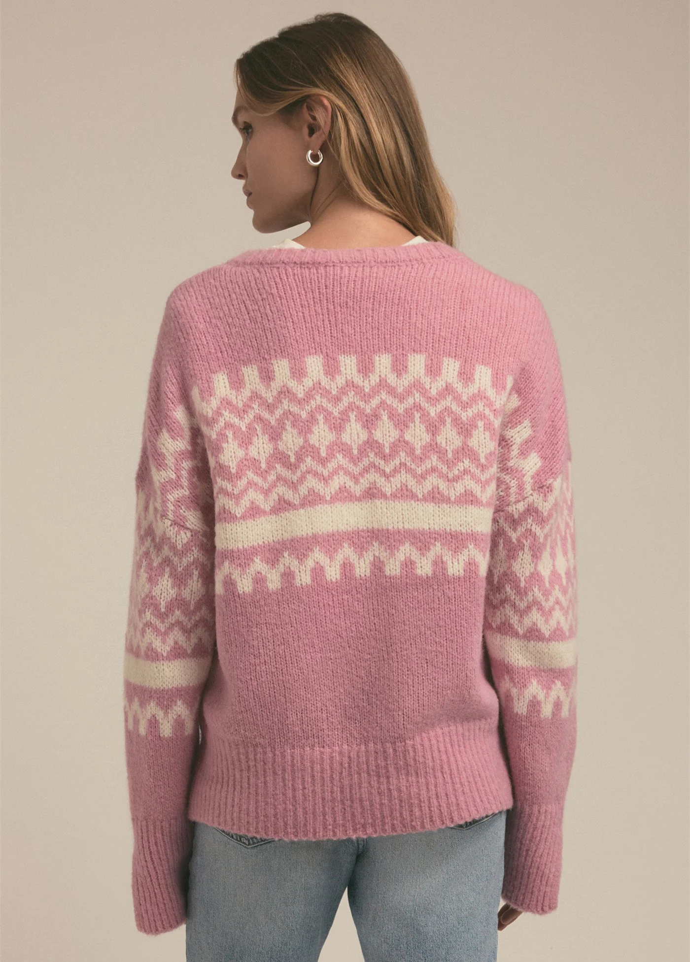 The Winter William Sweater | Pink Fairisle - Image 5