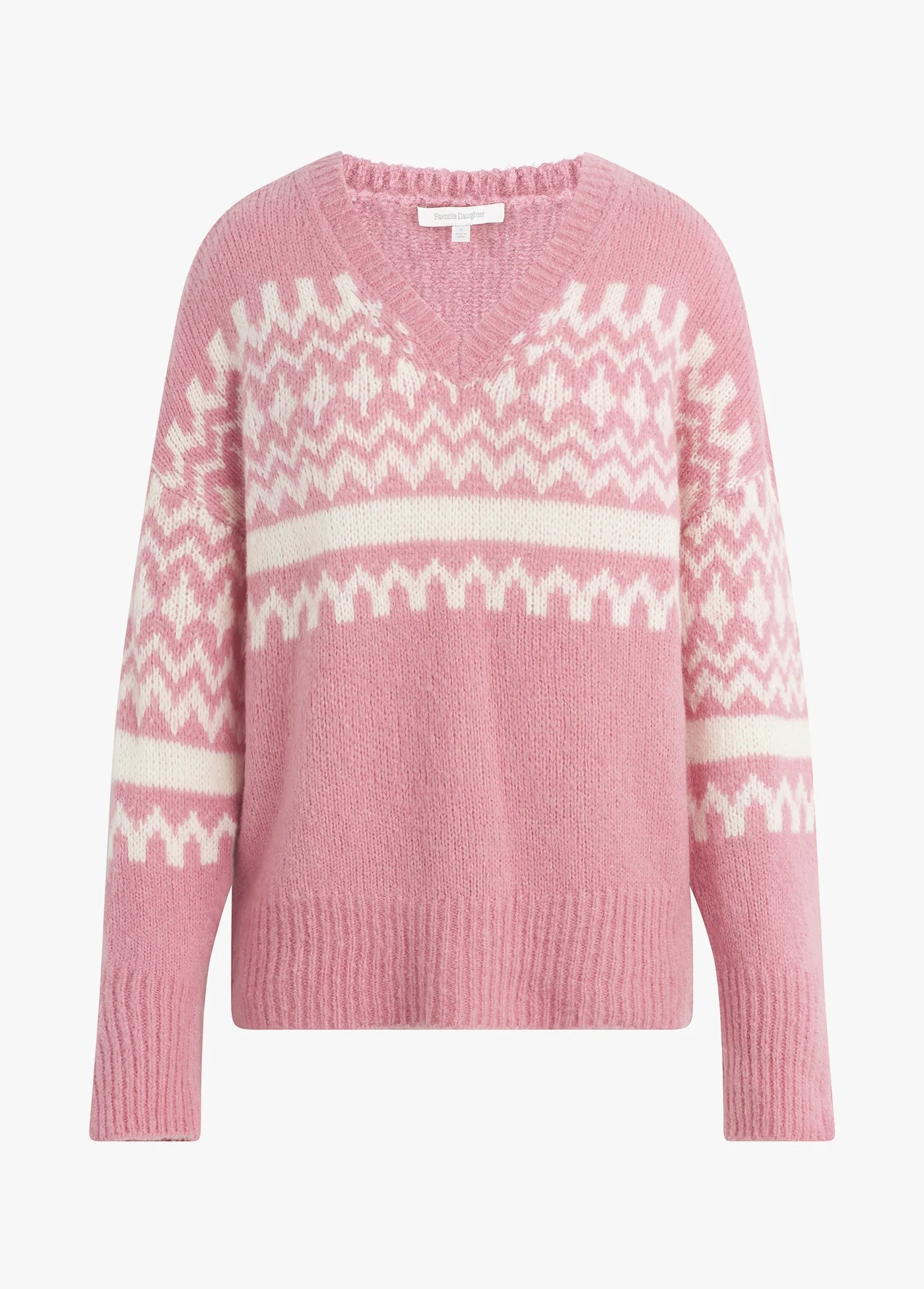 The Winter William Sweater | Pink Fairisle - Image 6