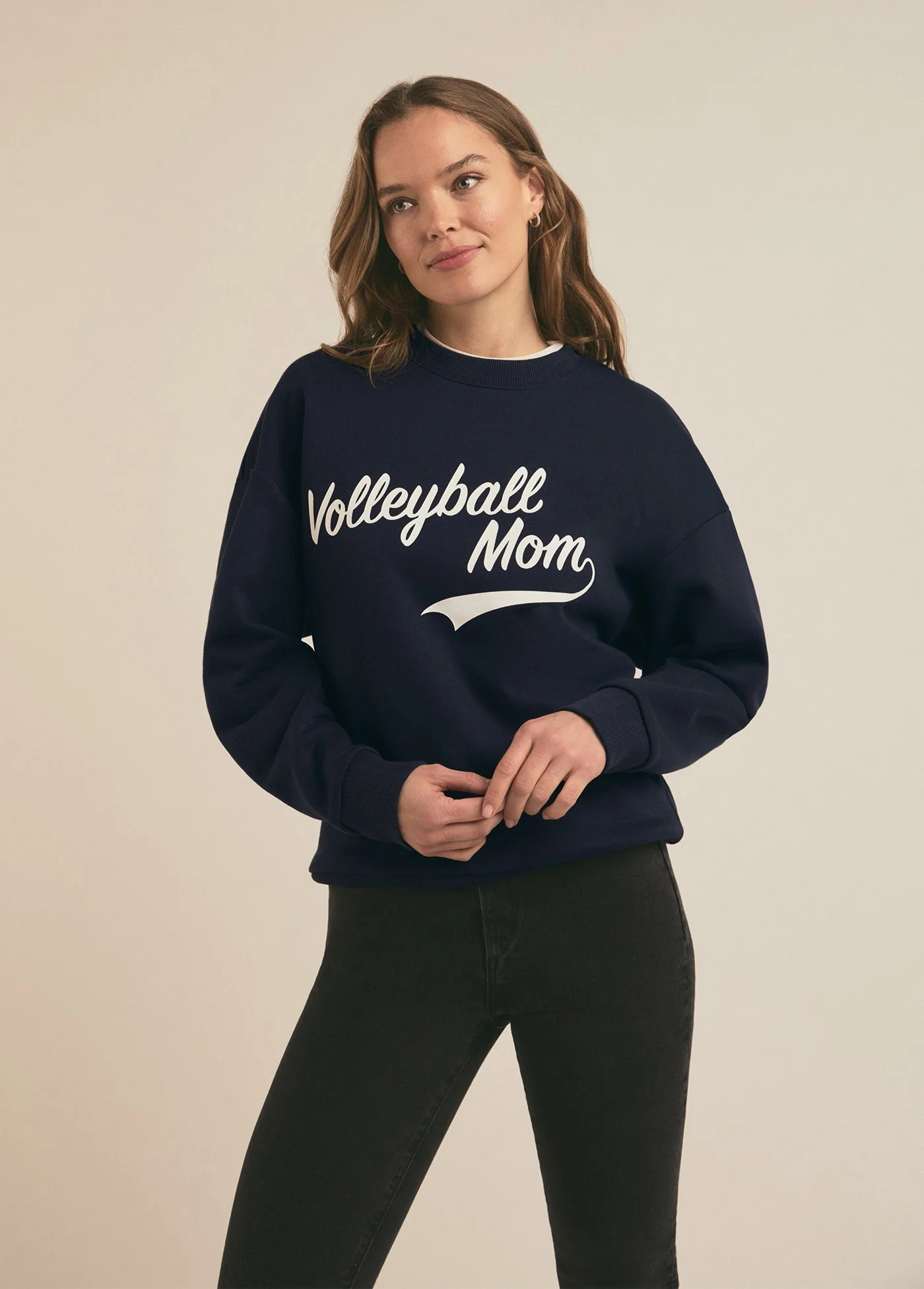 Volleyball Mom Sweatshirt | Navy - Image 2