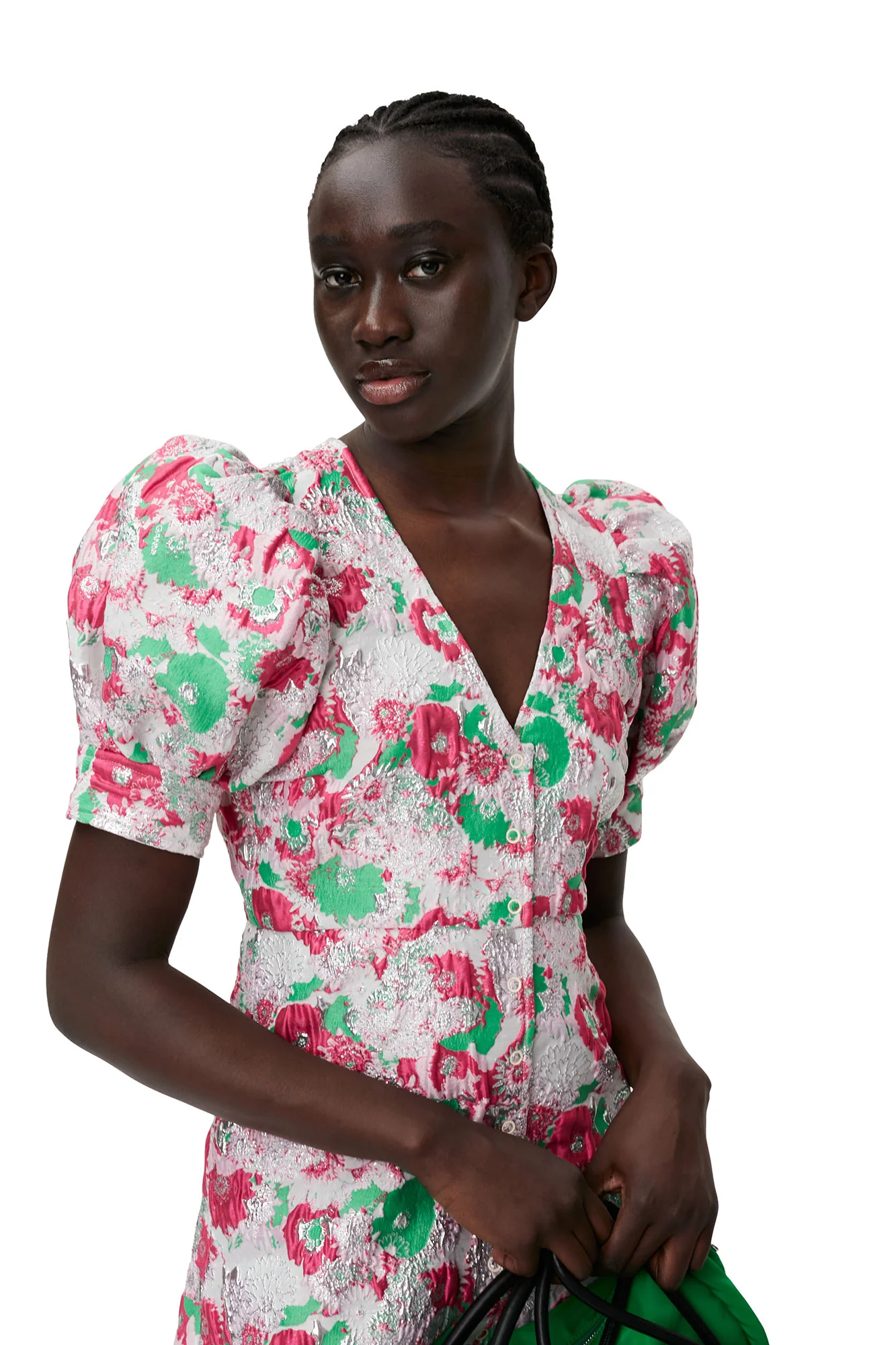 3D Jacquard Button Down Mini Dress | Sugar Plum - Image 7