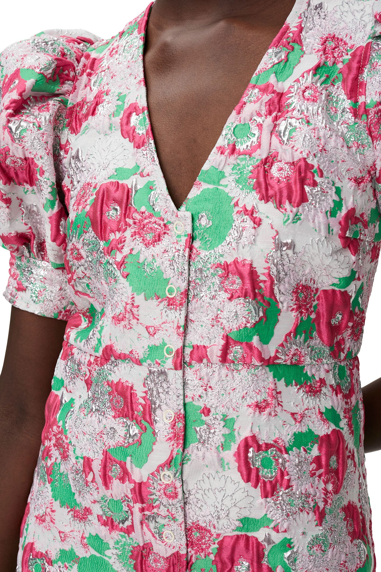 3D Jacquard Button Down Mini Dress | Sugar Plum - Image 8