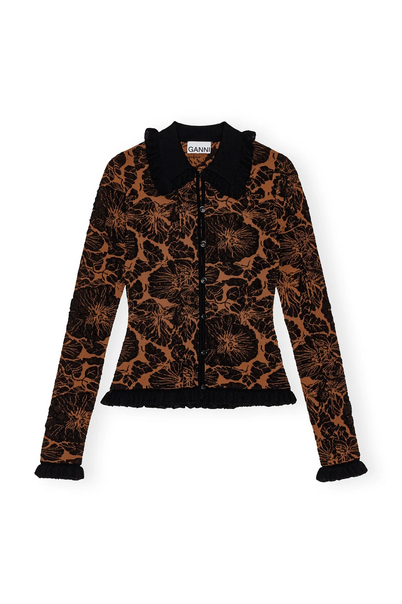 3D Jacquard Cardigan | Tortoise Shell