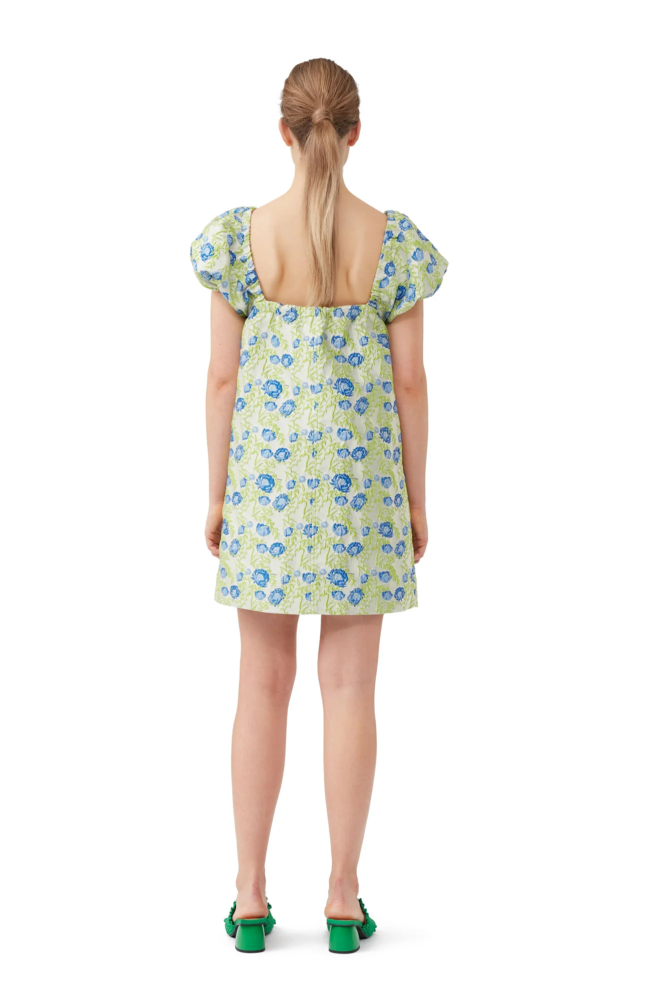 3D Jacquard Mini Dress | Oyster Gray - Image 4