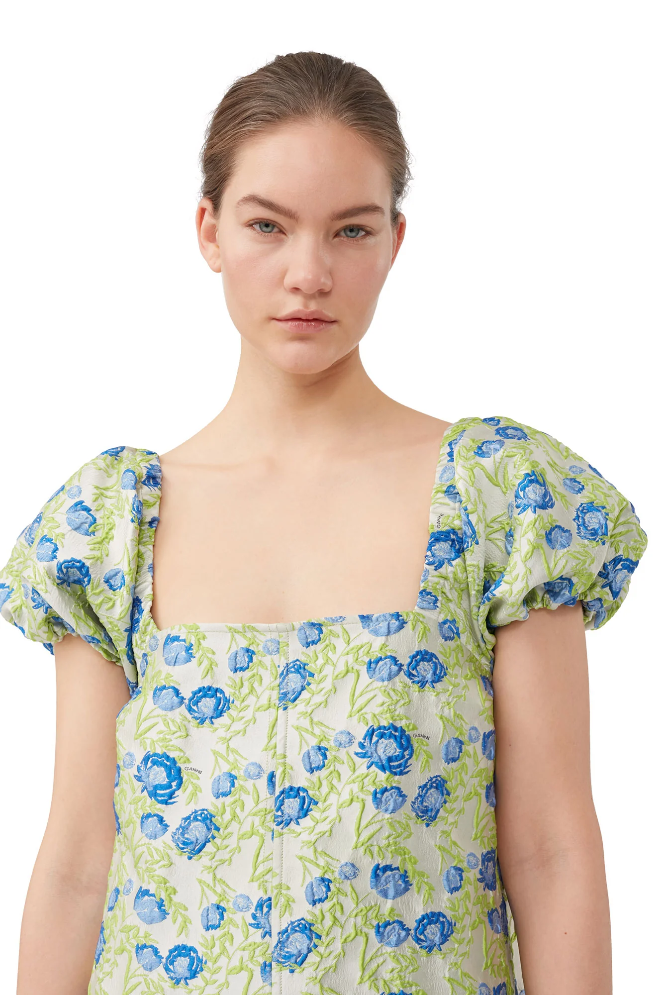 3D Jacquard Mini Dress | Oyster Gray - Image 6