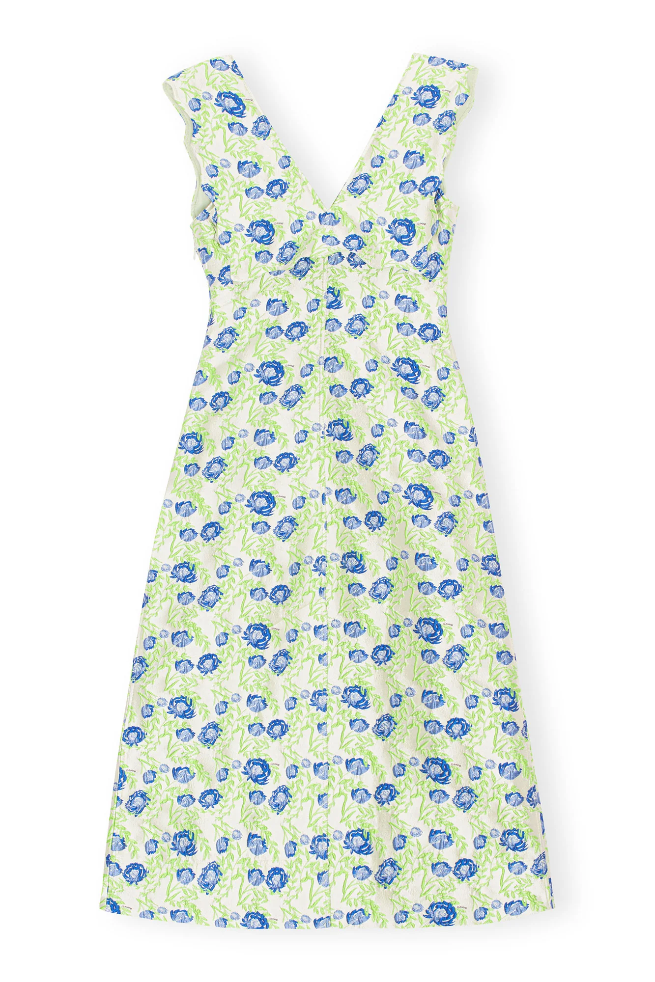 3D Jacquard Rhythm Collar Long Dress | Oyster Gray - Image 2