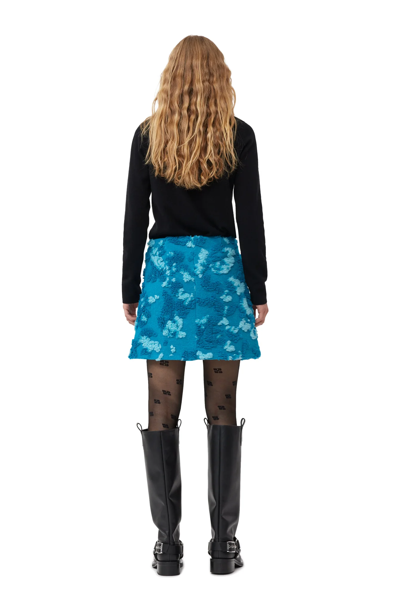 3D Jacquard Skirt | Algiers Blue - Image 4