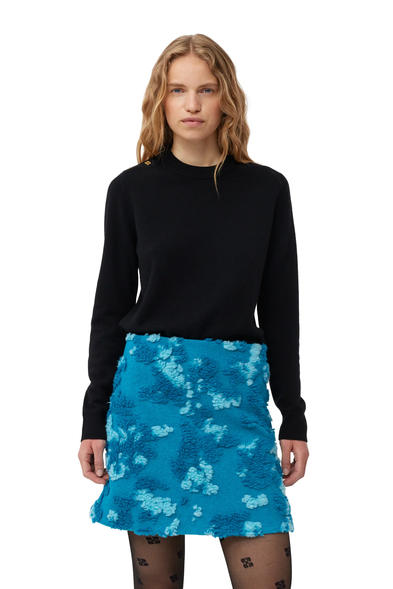 3D Jacquard Skirt | Algiers Blue - Image 6