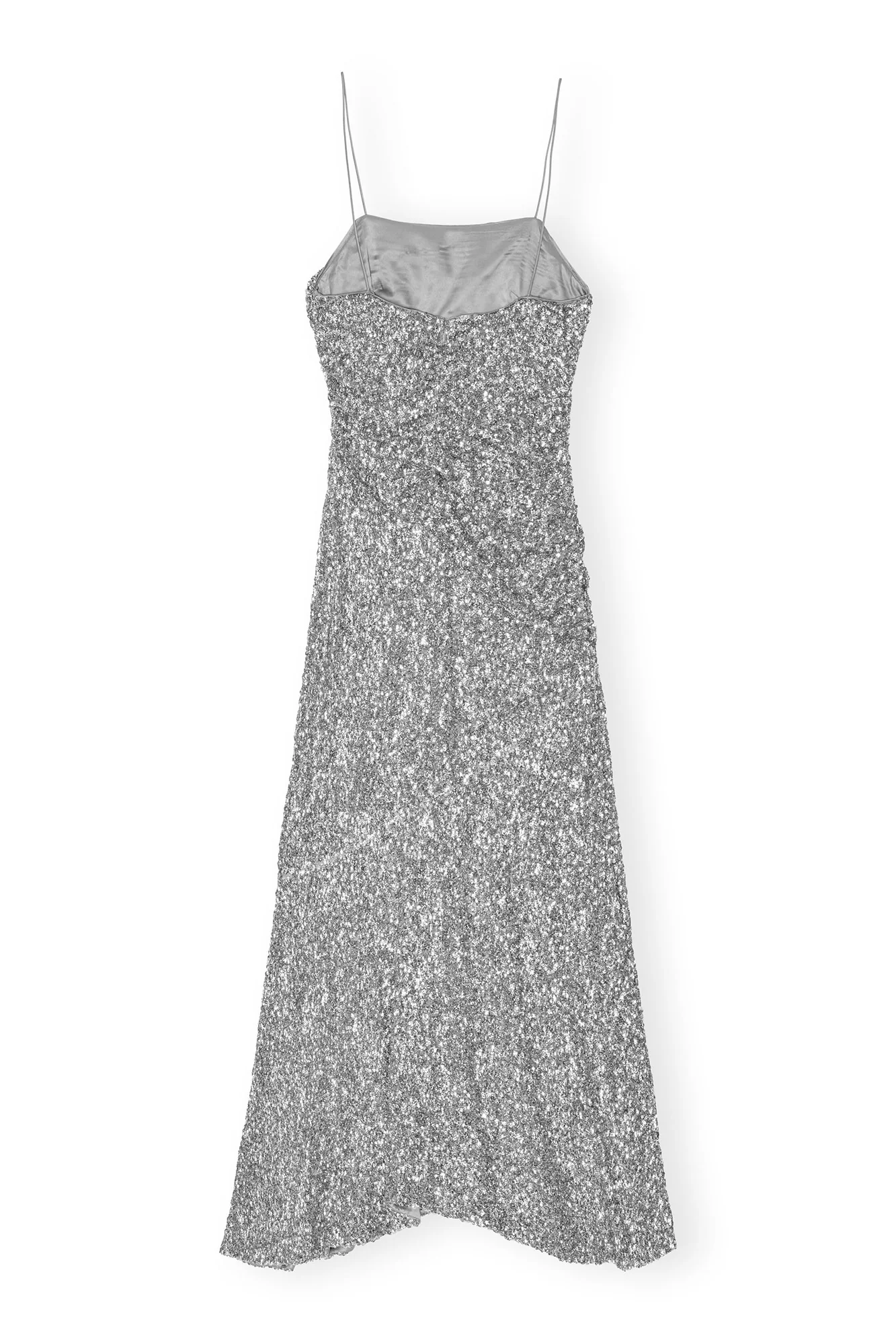 3D Sequins Long Slip Dress | Silver - Image 2