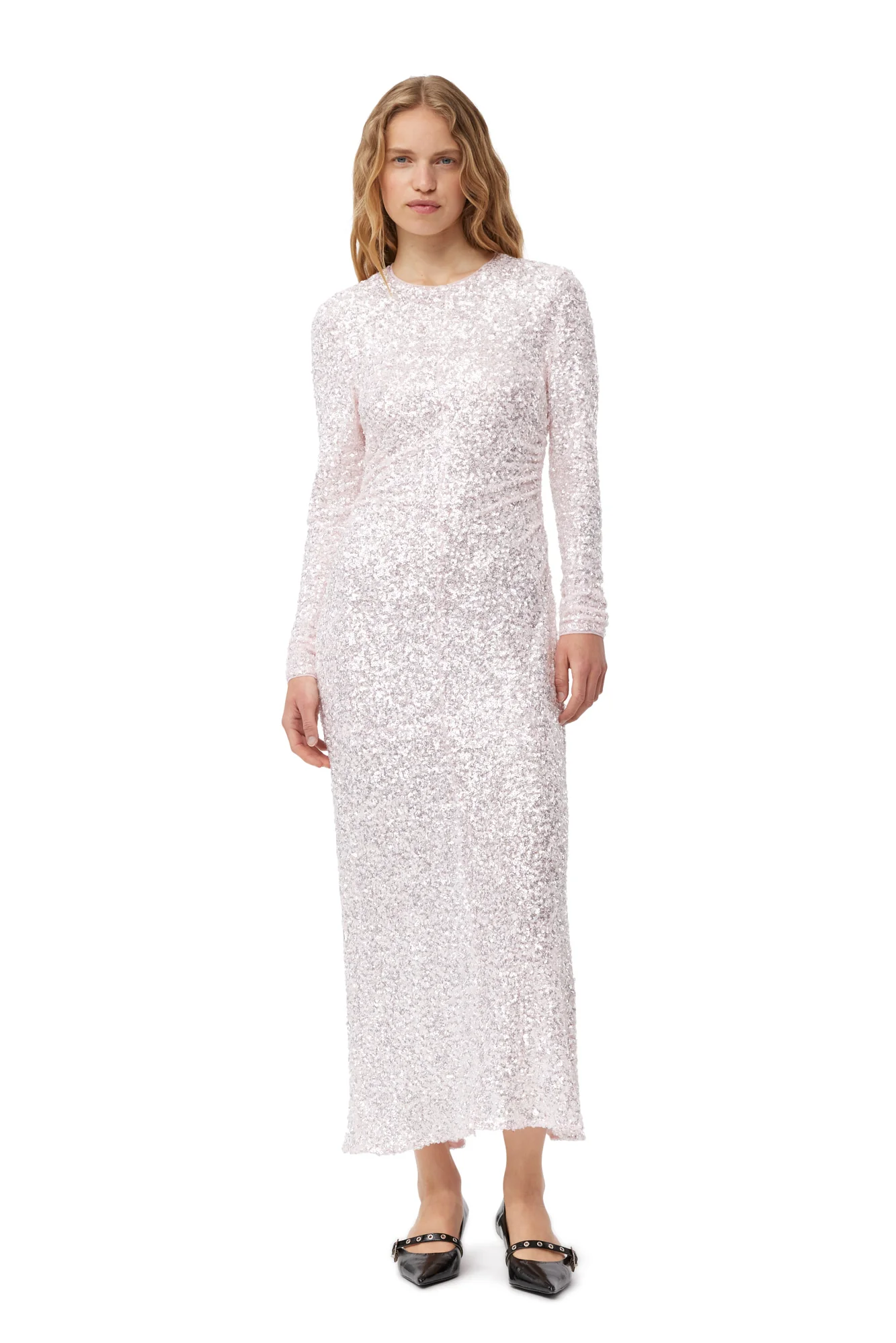 3D Sequins Maxi Dress | Mauve Chalk - Image 3