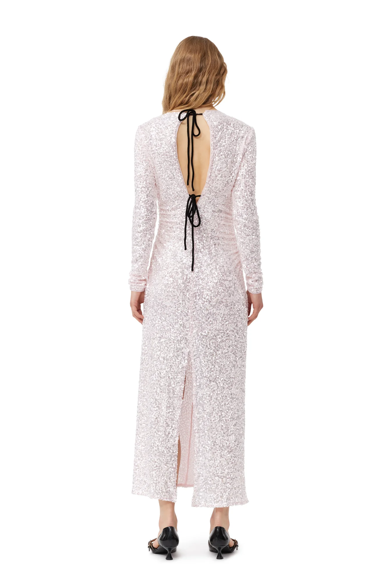 3D Sequins Maxi Dress | Mauve Chalk - Image 4