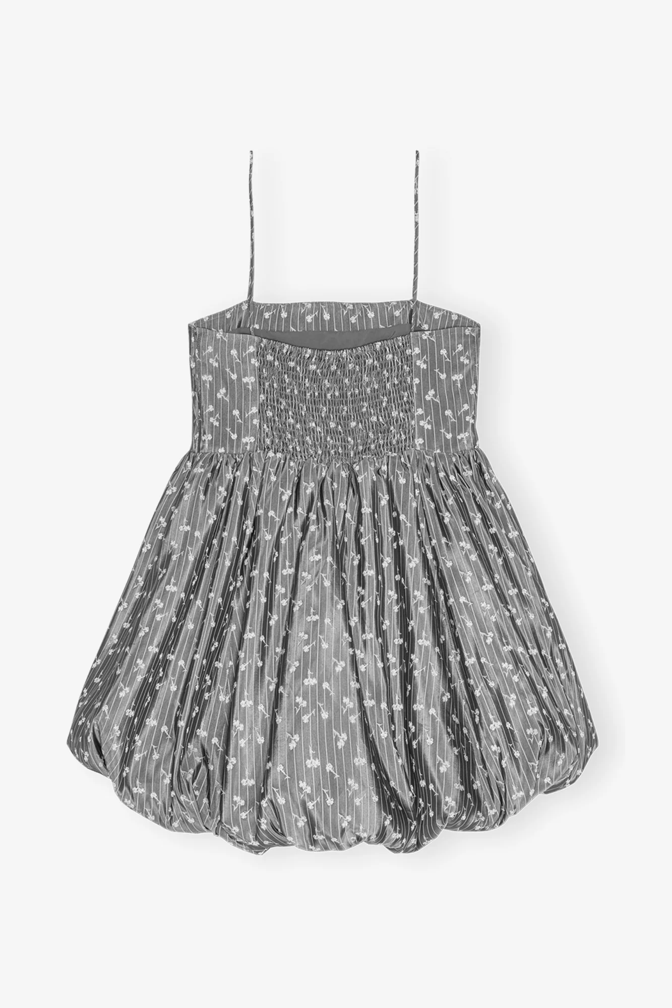 Acetate Jacquard Strap Mini Dress | Smoked Pearl - Image 2