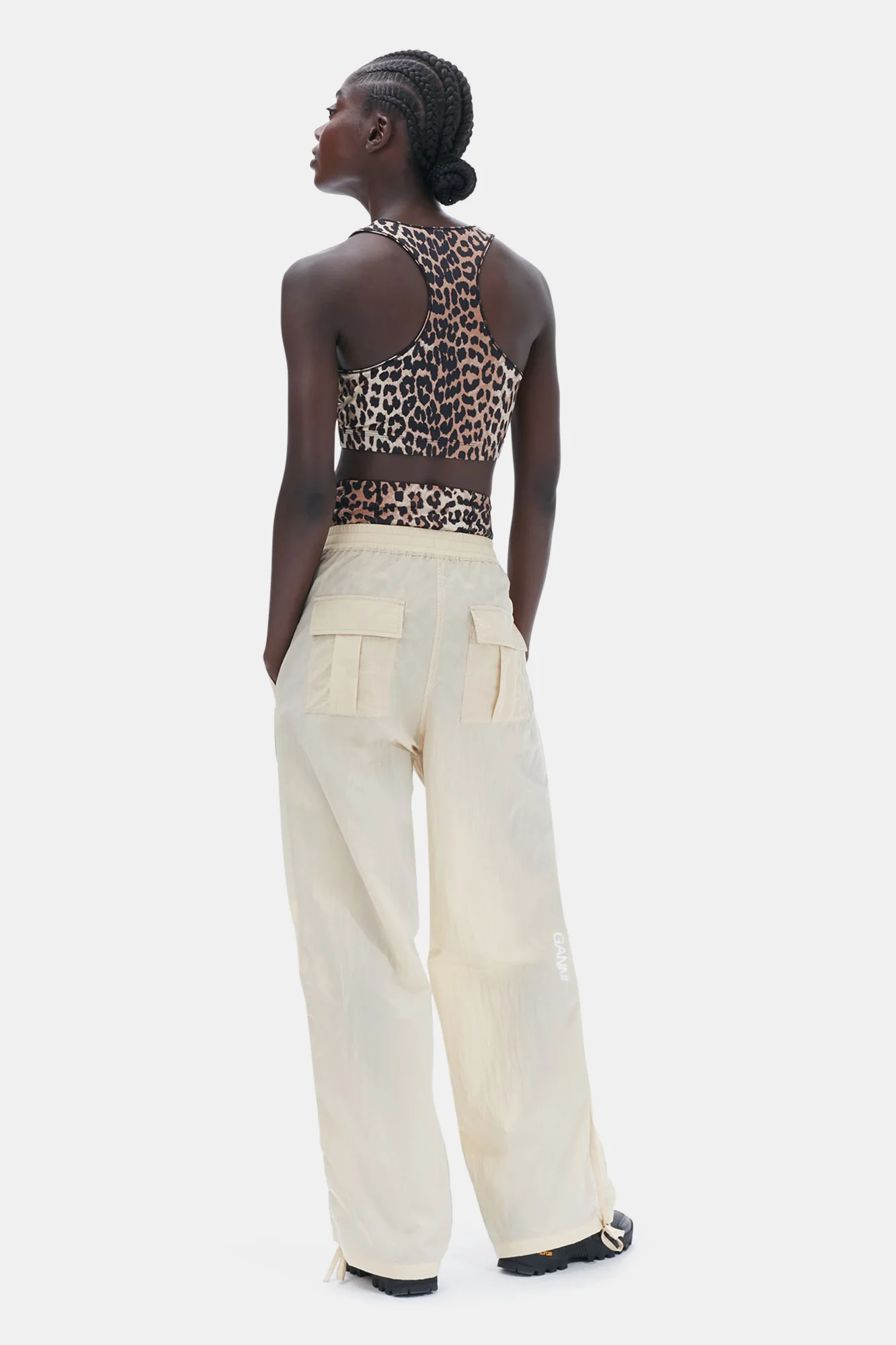 Active Racerback Zipper Top | Leopard - Image 4