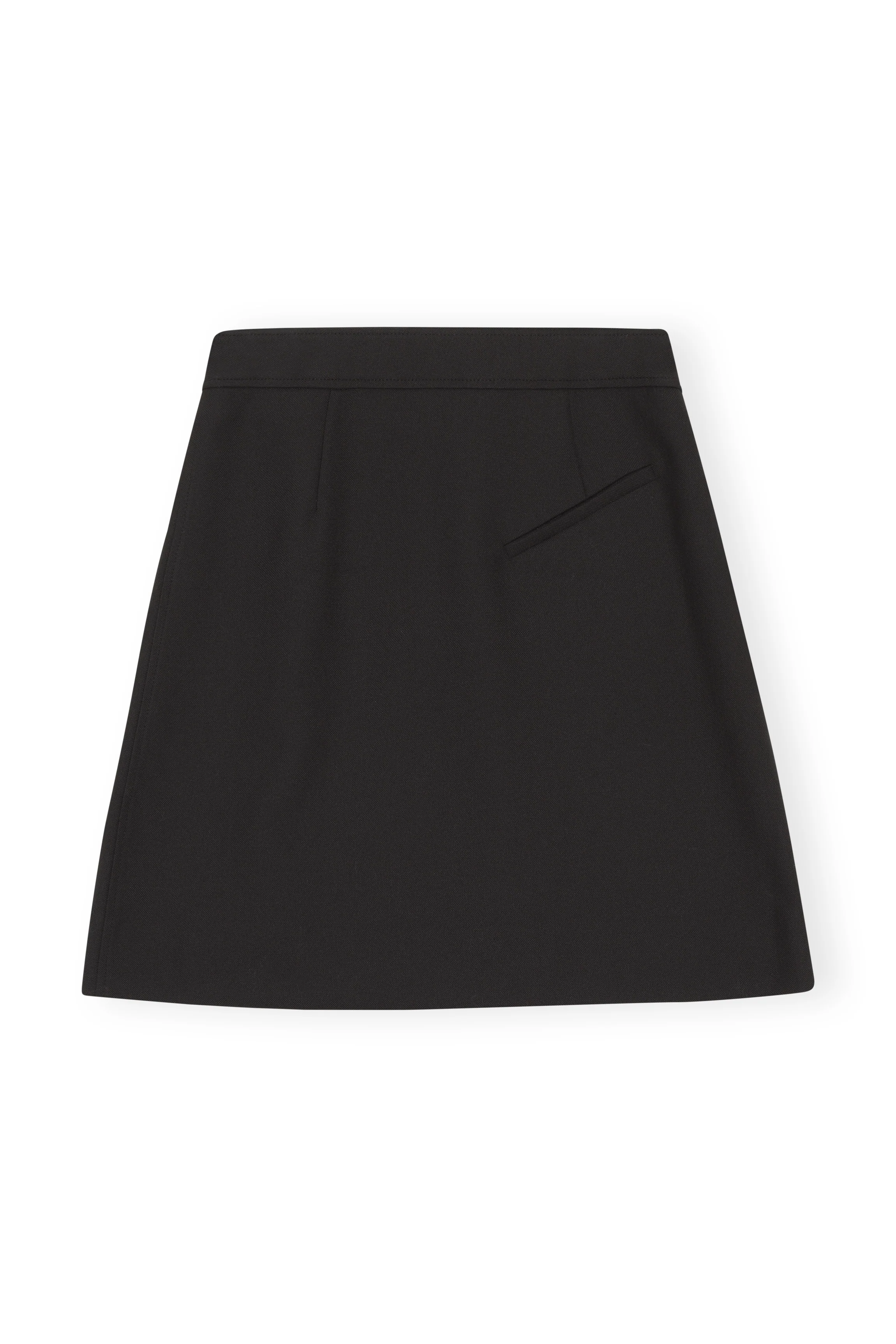Asymmetrical Mini Skirt | Black - Image 2
